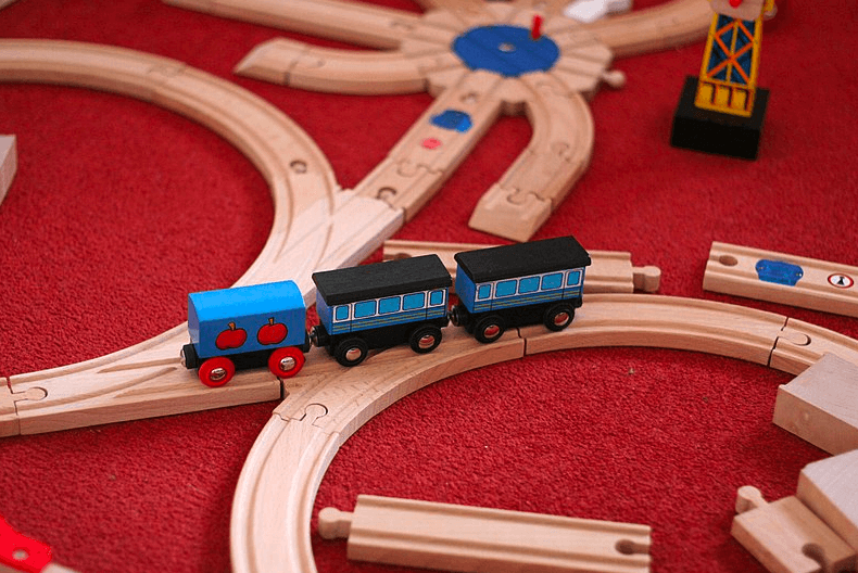 swiss wooden toy train