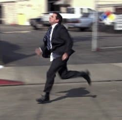 Michael Scott Running meme template