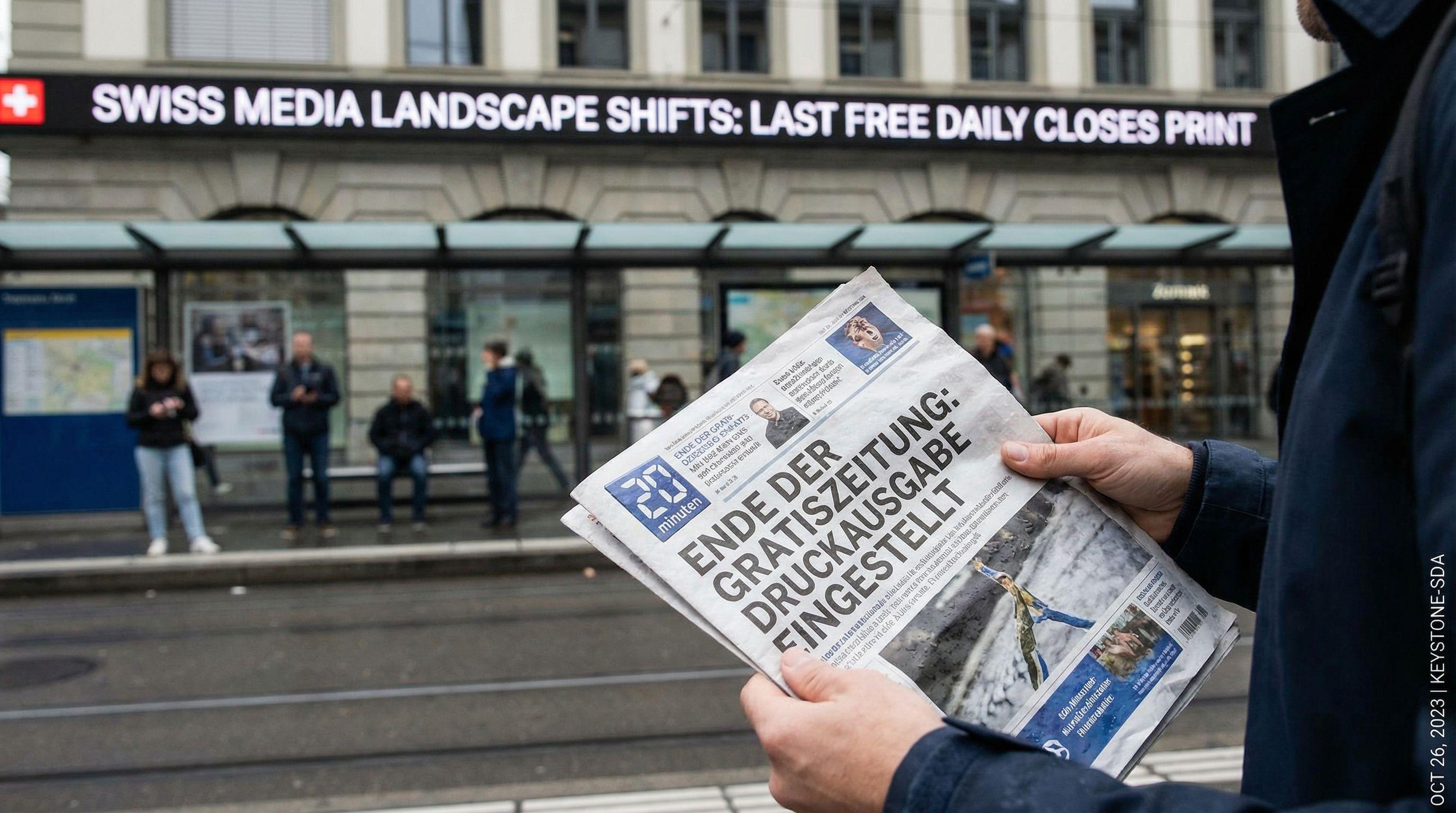 20 Minuten's Print Closure Marks End of Free Swiss Daily Newspapers