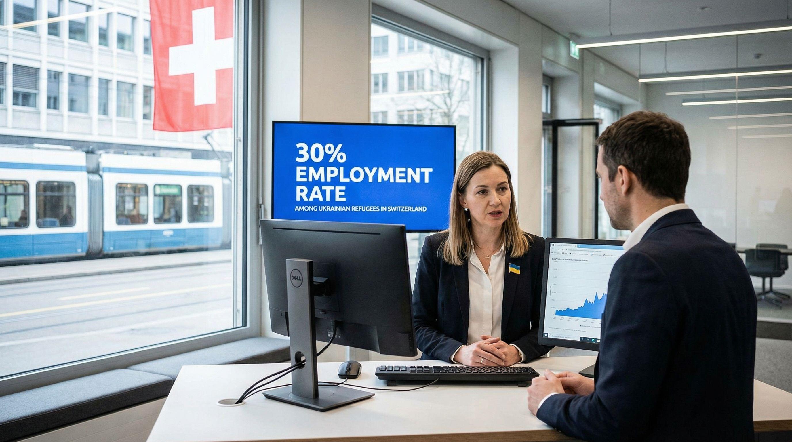 30% Employment Rate Among Ukrainian Refugees in Switzerland