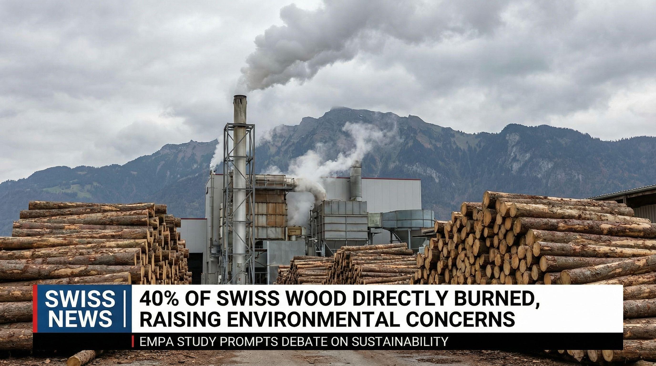 40% of Swiss Wood Directly Burned, Raising Environmental Concerns