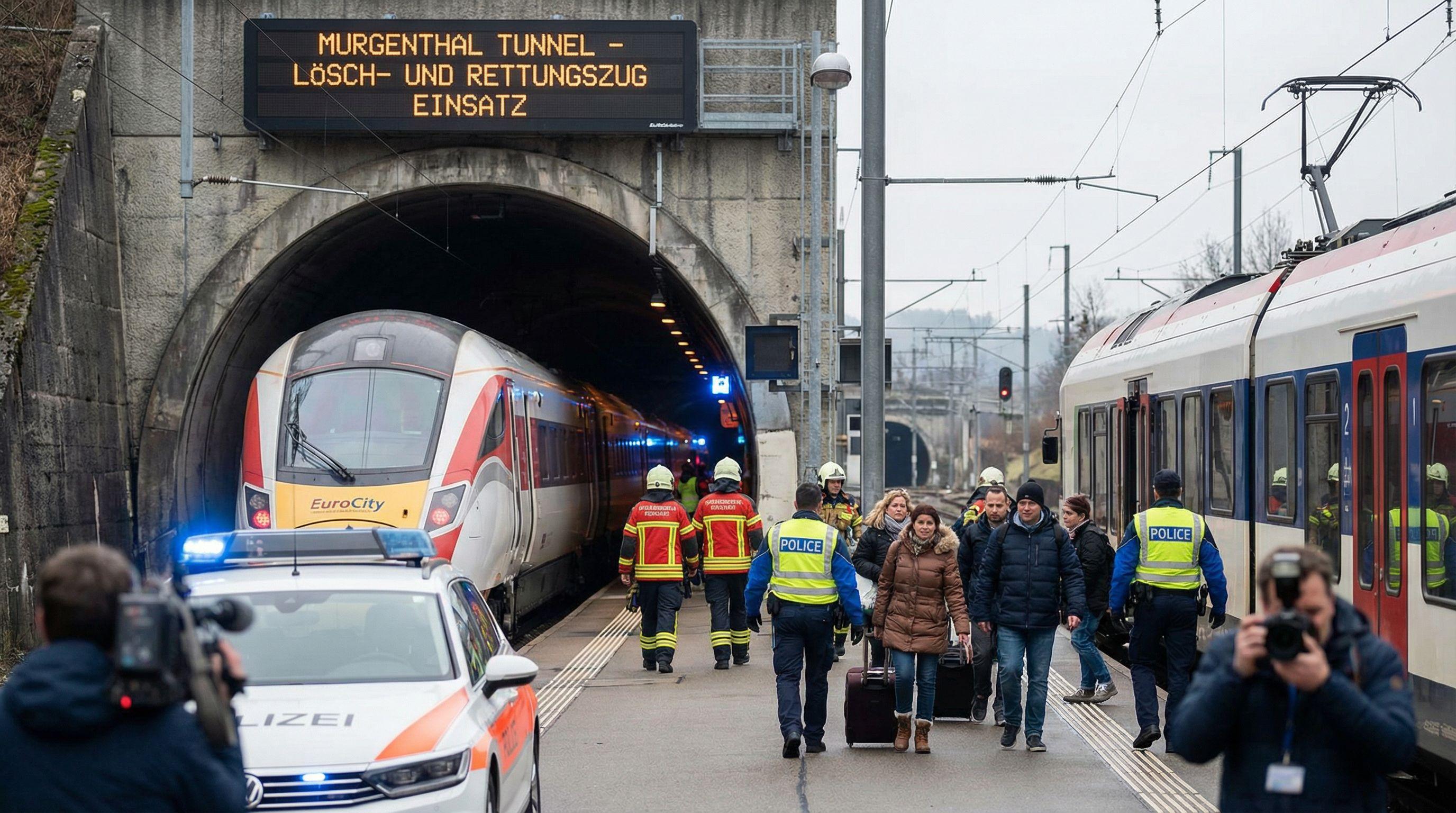 500 Passengers Rescued After EuroCity Train Stalls in Swiss Tunnel
