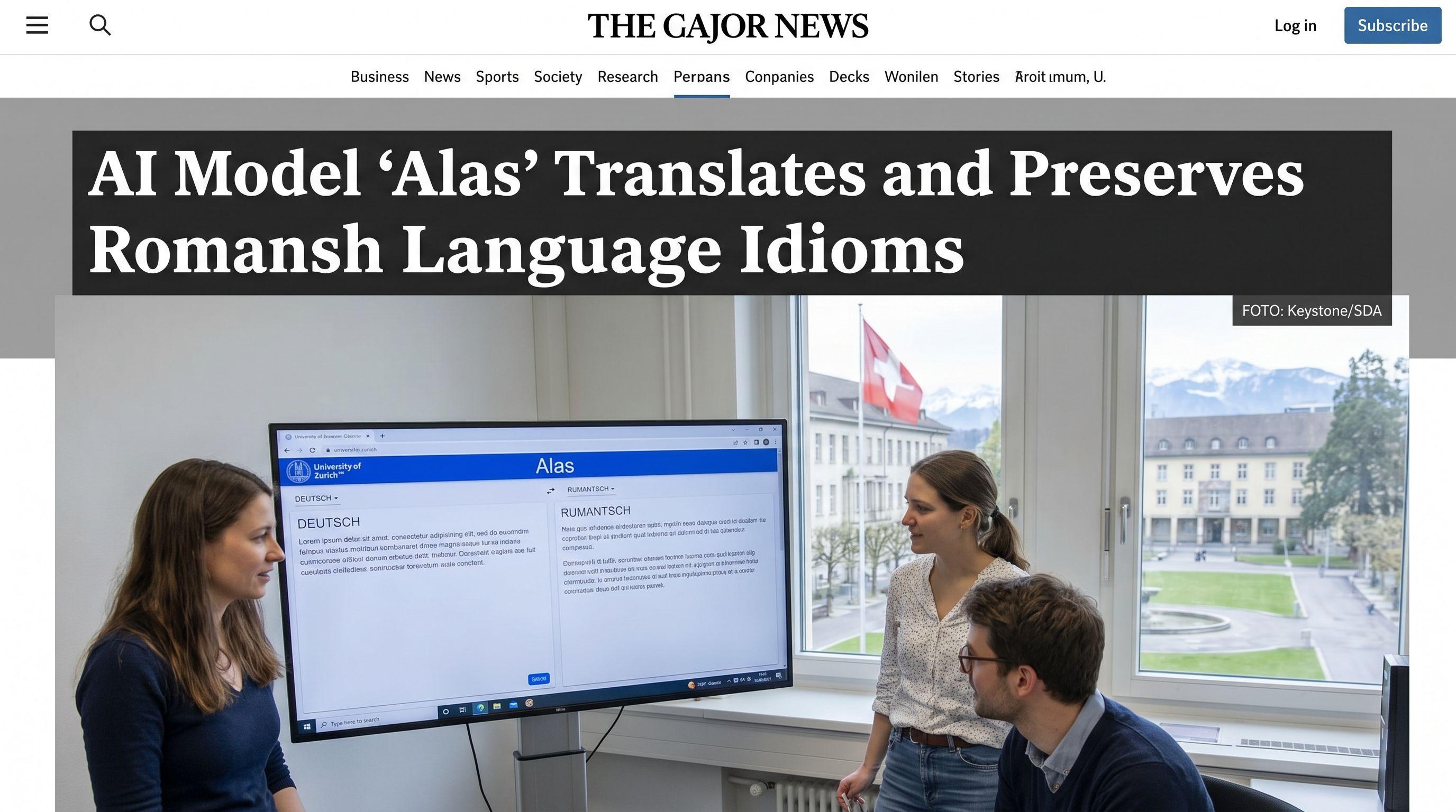 Researchers Develop AI to Translate and Preserve Romansh Language Idioms