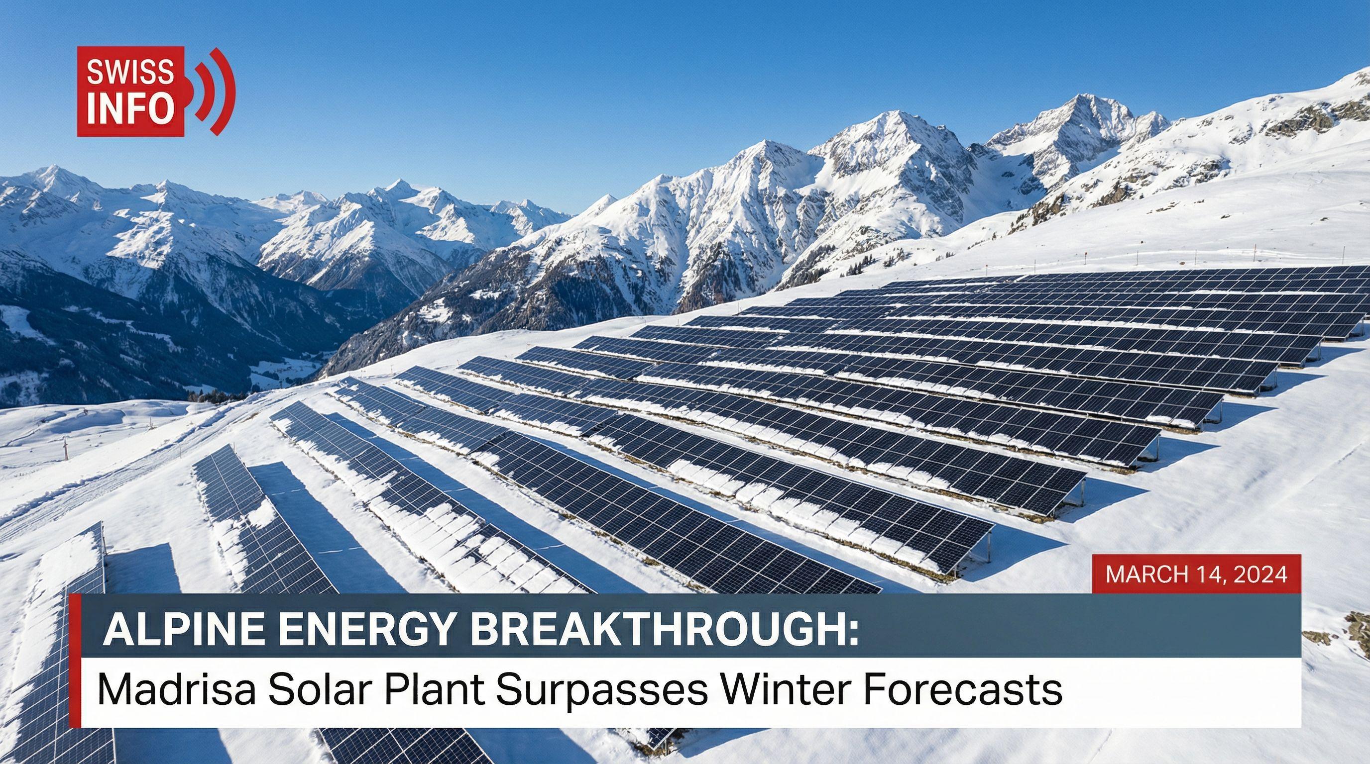 Switzerland's First Alpine Solar Plant Surpasses Winter Energy Projections