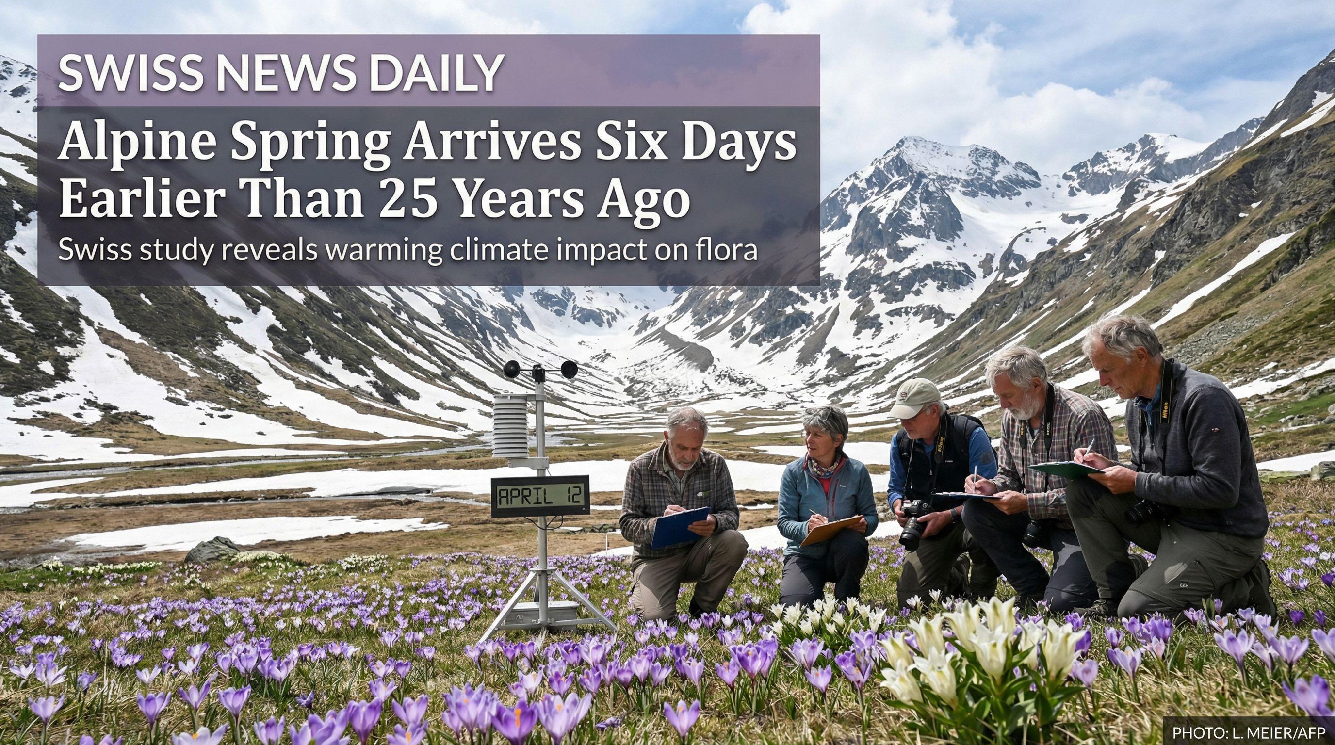 Alpine Spring Arrives Six Days Earlier Than 25 Years Ago