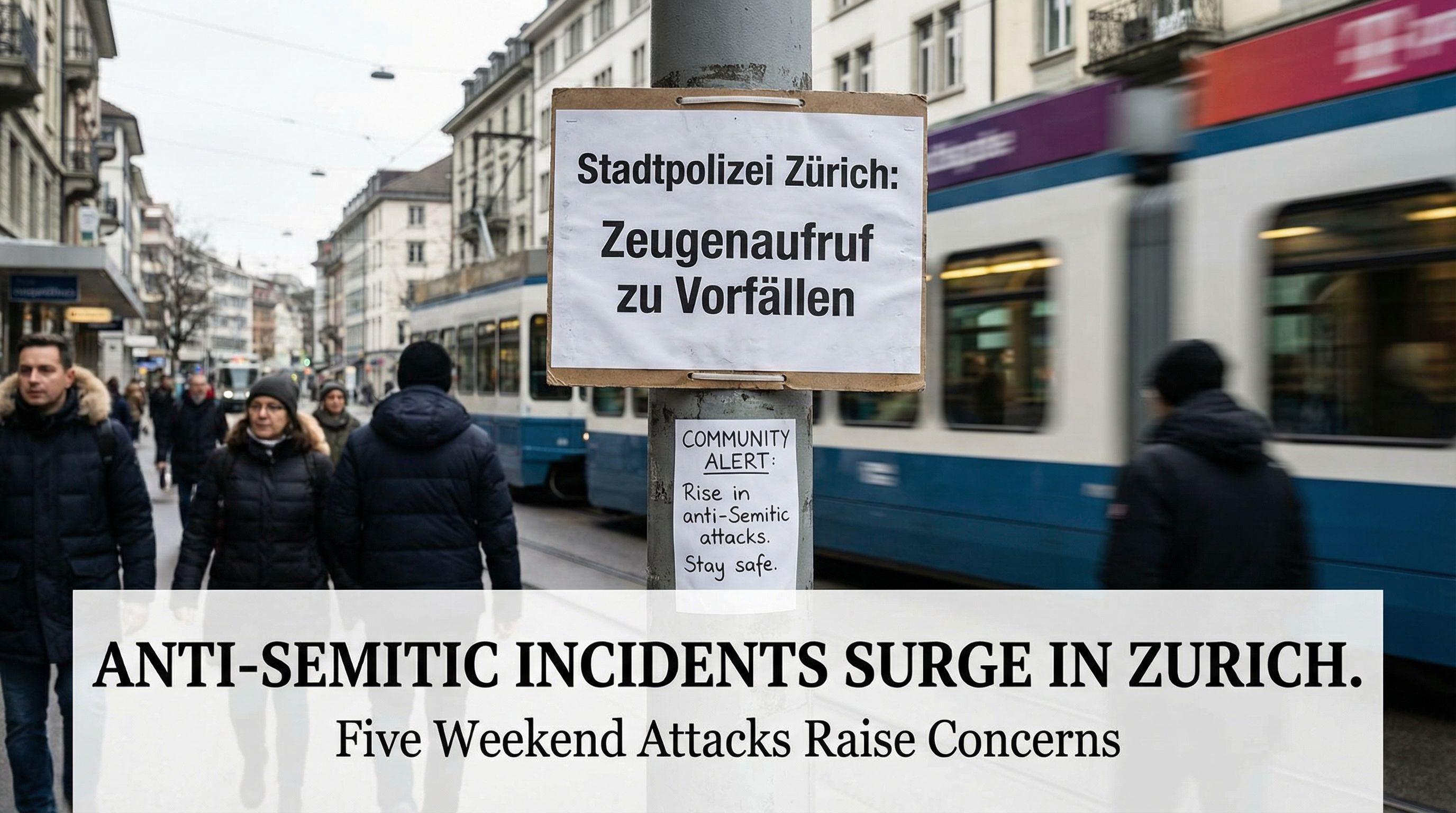 Anti-Semitic Incidents Surge in Zurich with Five Weekend Attacks