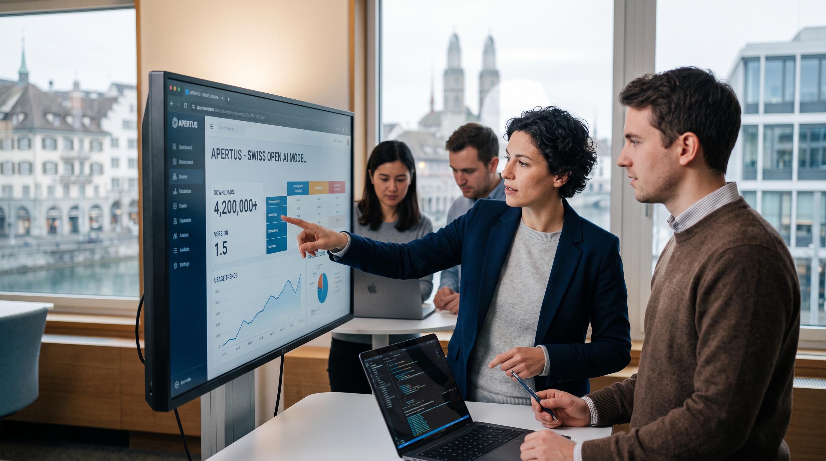 Swiss AI model Apertus gains users but still trails leading rivals