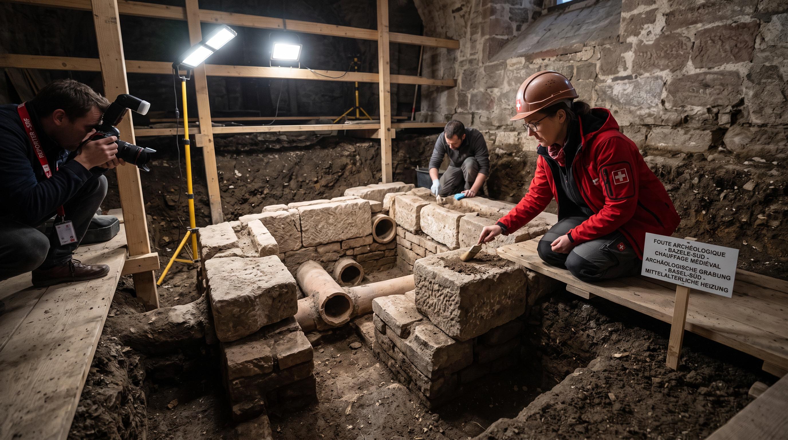 Basel archaeologists uncover rare medieval heating system