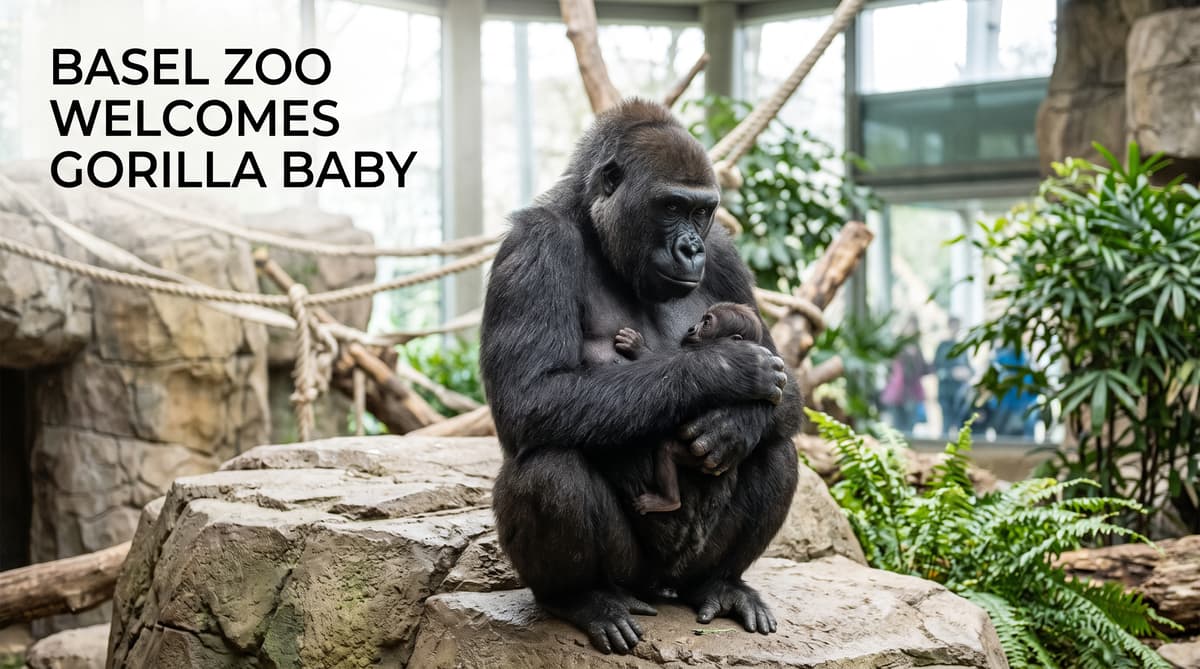 Basel Zoo welcomes gorilla baby after difficult year for group