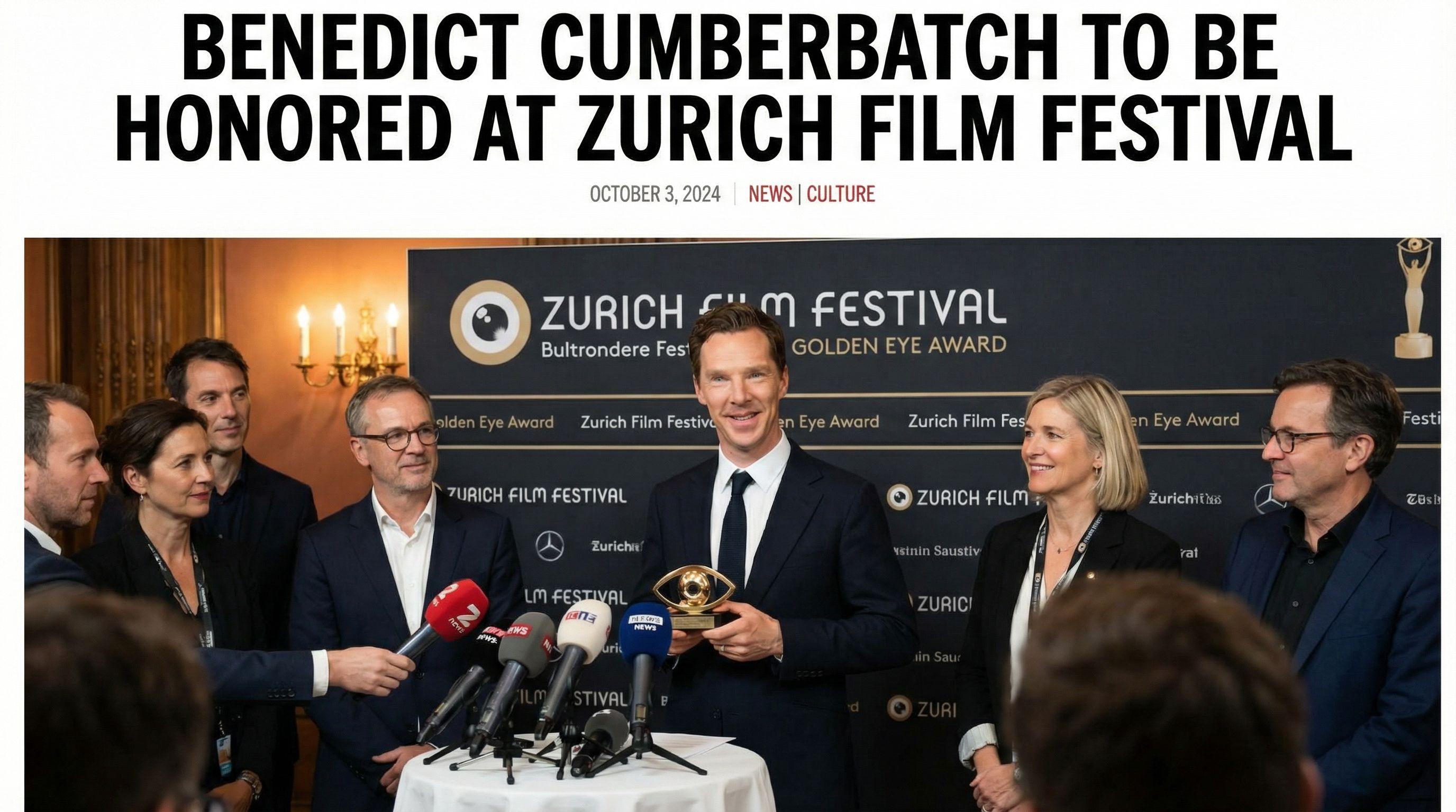 Benedict Cumberbatch to be Honored at Zurich Film Festival