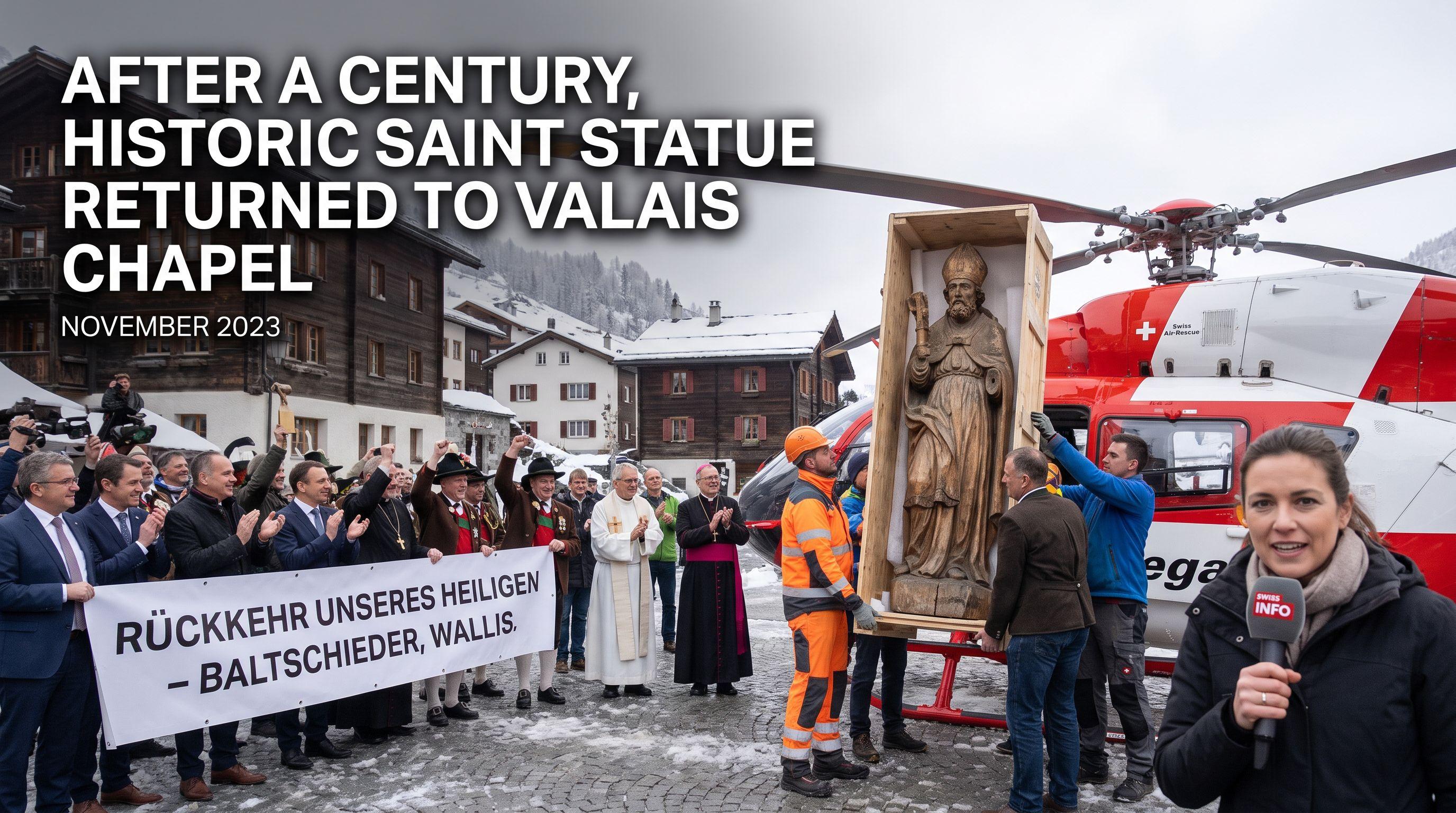 After a Century, Historic Saint Statue Returned to Valais Chapel