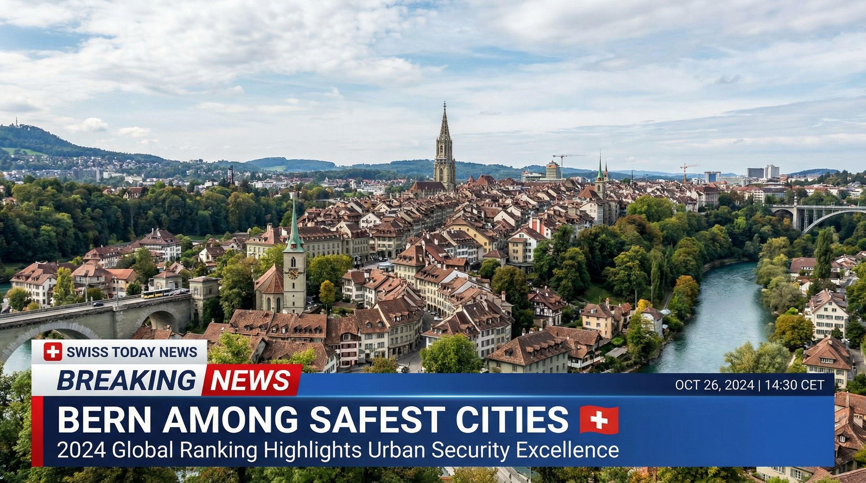 Bern Named Among World's Safest Cities in 2024 Ranking