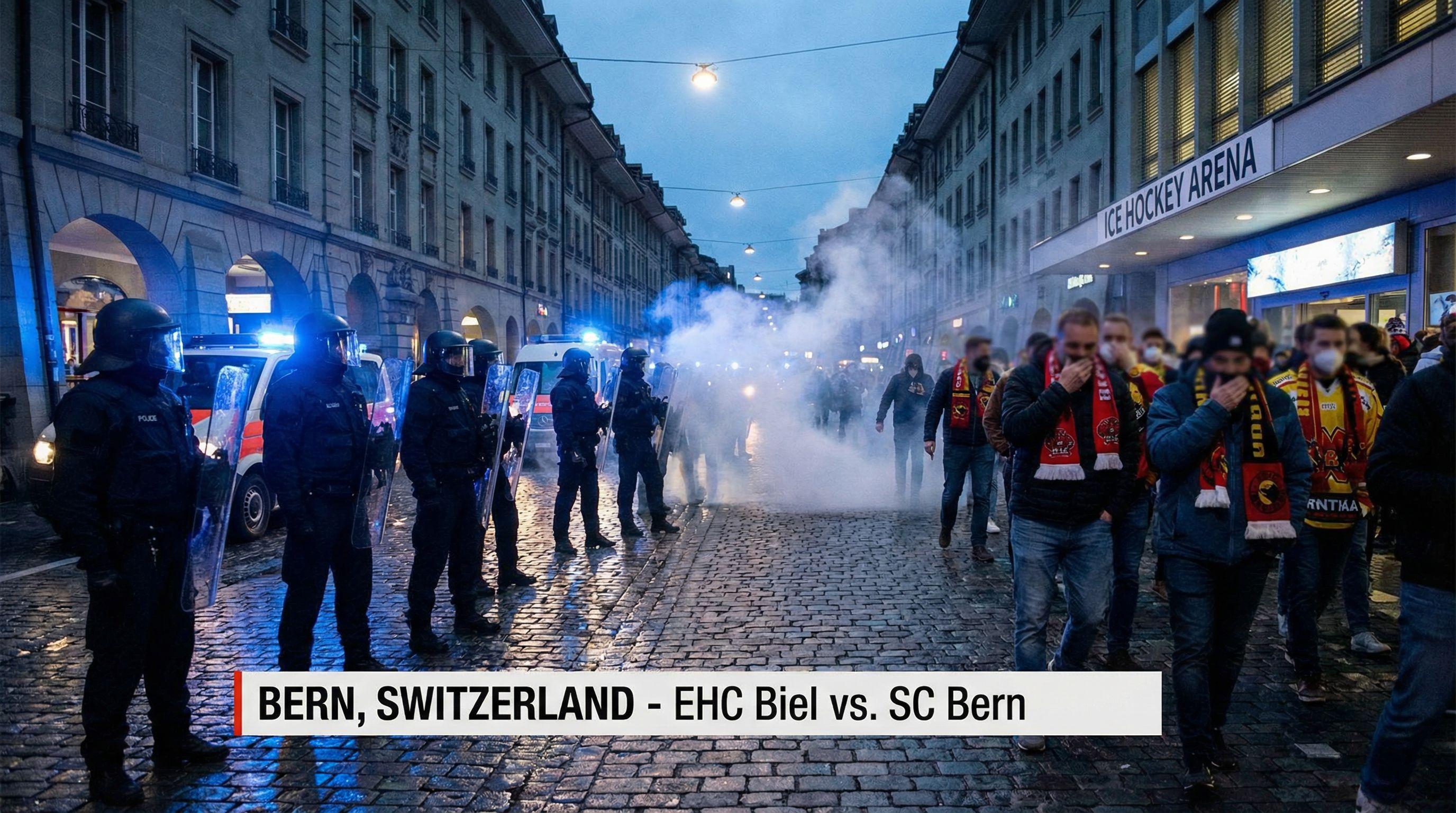 Bern Police Deploy Tear Gas to Prevent Hockey Fan Clash