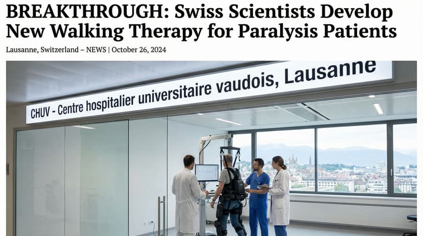 Breakthrough: Swiss Scientists Develop New Walking Therapy for Paralysis Patients