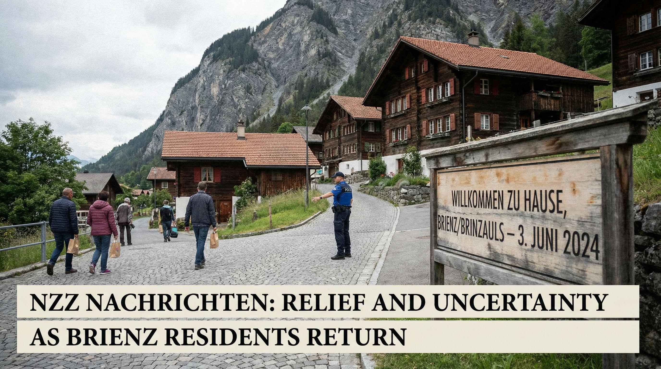 Relief and Uncertainty as Brienz Residents Return Home Over a Year After Landslide Evacuation