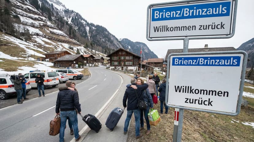 Residents of Landslide-Risk Village Brienz Return Home After Over a Year