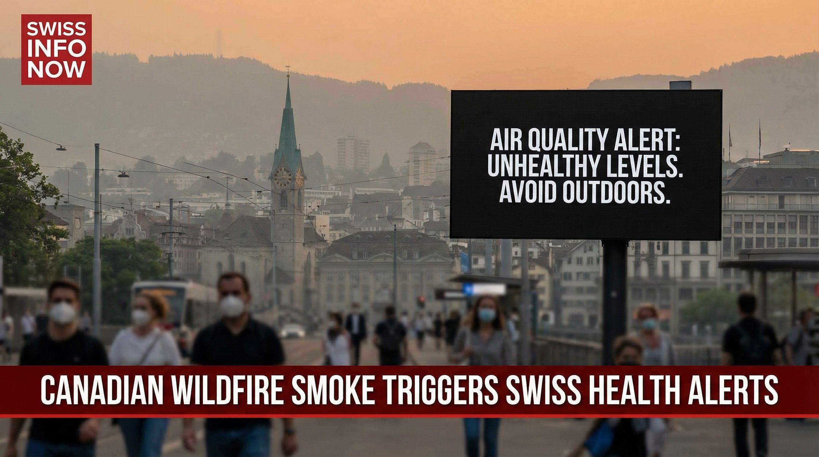 Canadian wildfire smoke reaches Switzerland, triggers health alerts