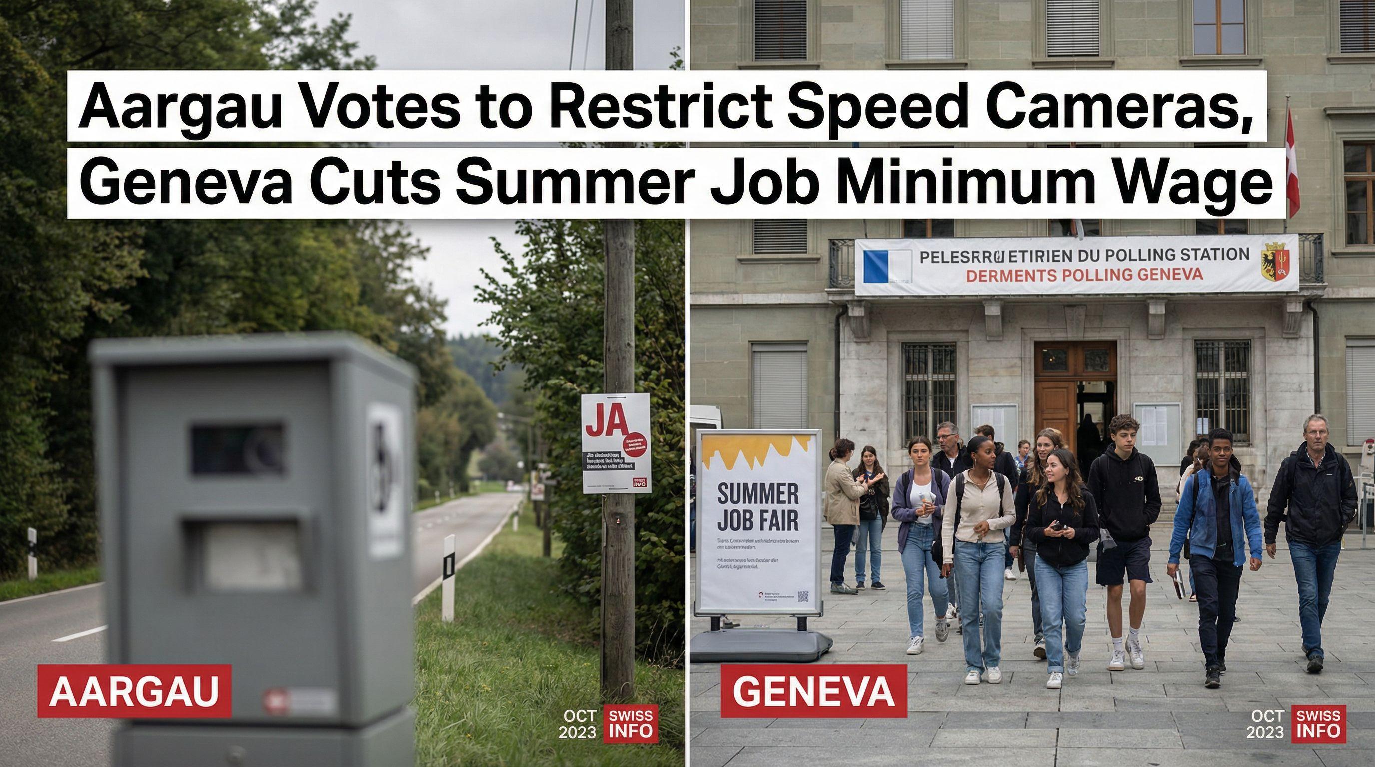 Aargau Votes to Restrict Speed Cameras, Geneva Cuts Summer Job Minimum Wage