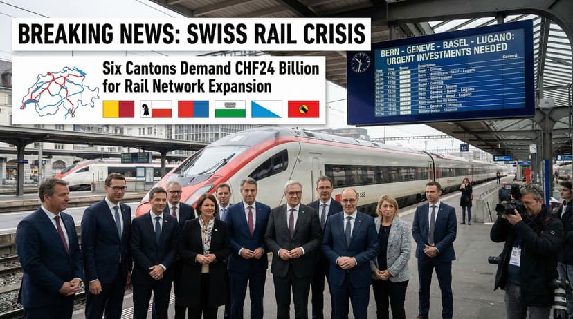 Six Cantons Demand CHF24 Billion for Rail Network Expansion