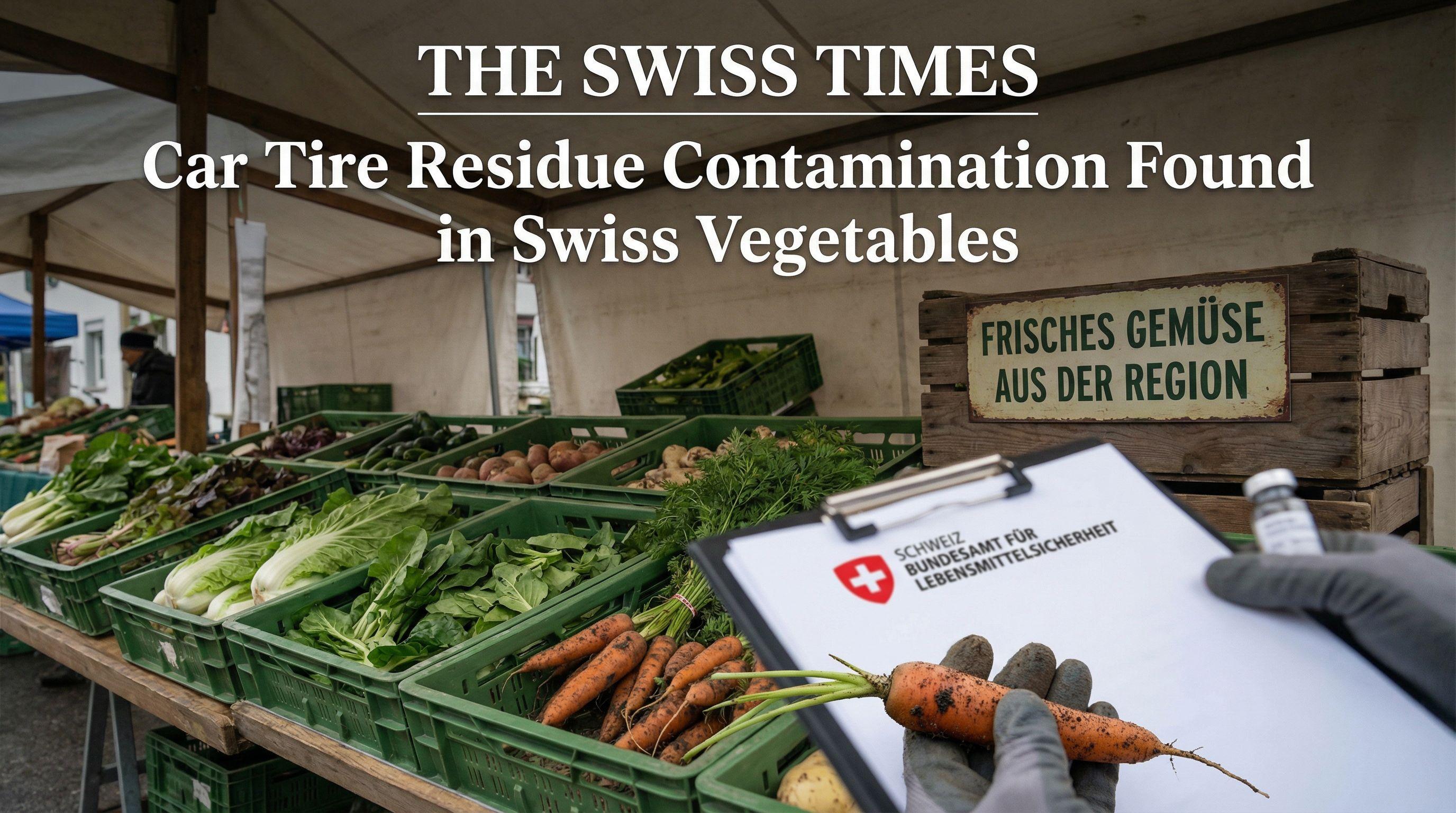 Car Tire Residue Contamination Found in Swiss Vegetables
