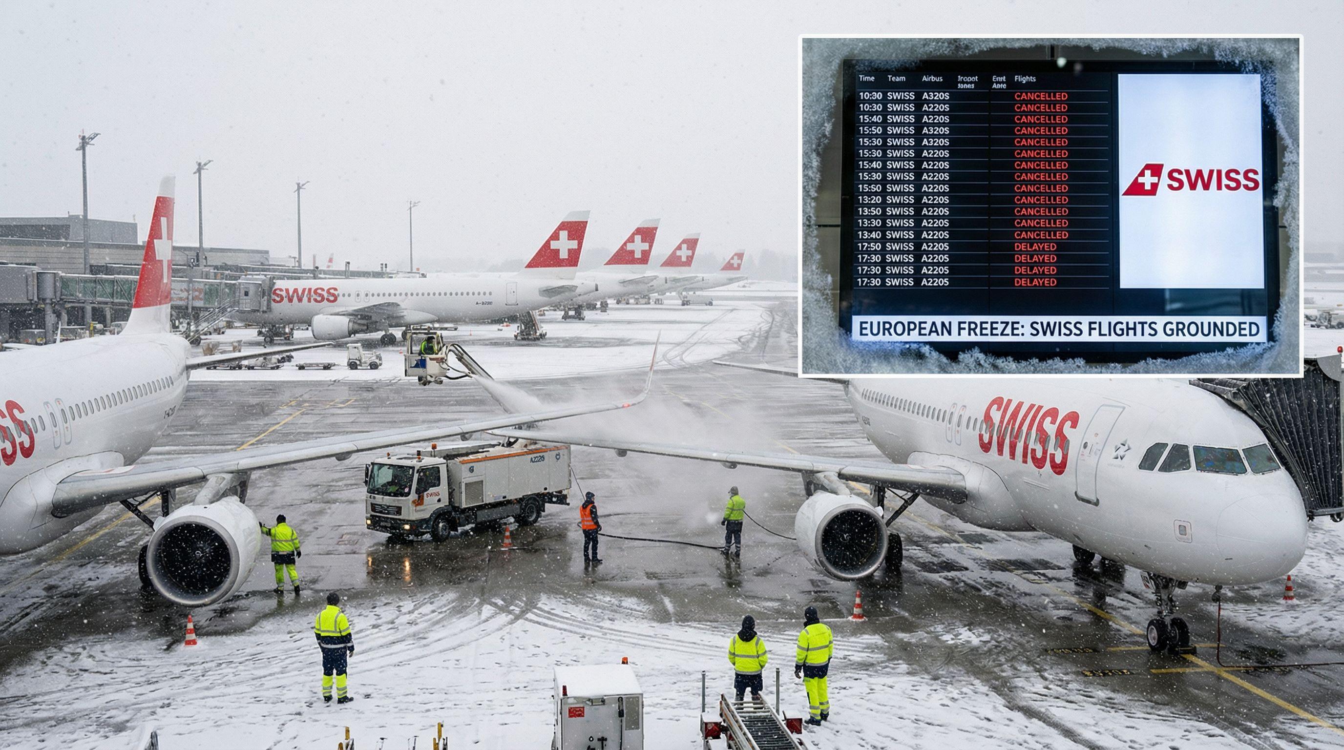 Cold Snap Grounds Flights: SWISS Cancels Dozens of Services Amid European Freeze