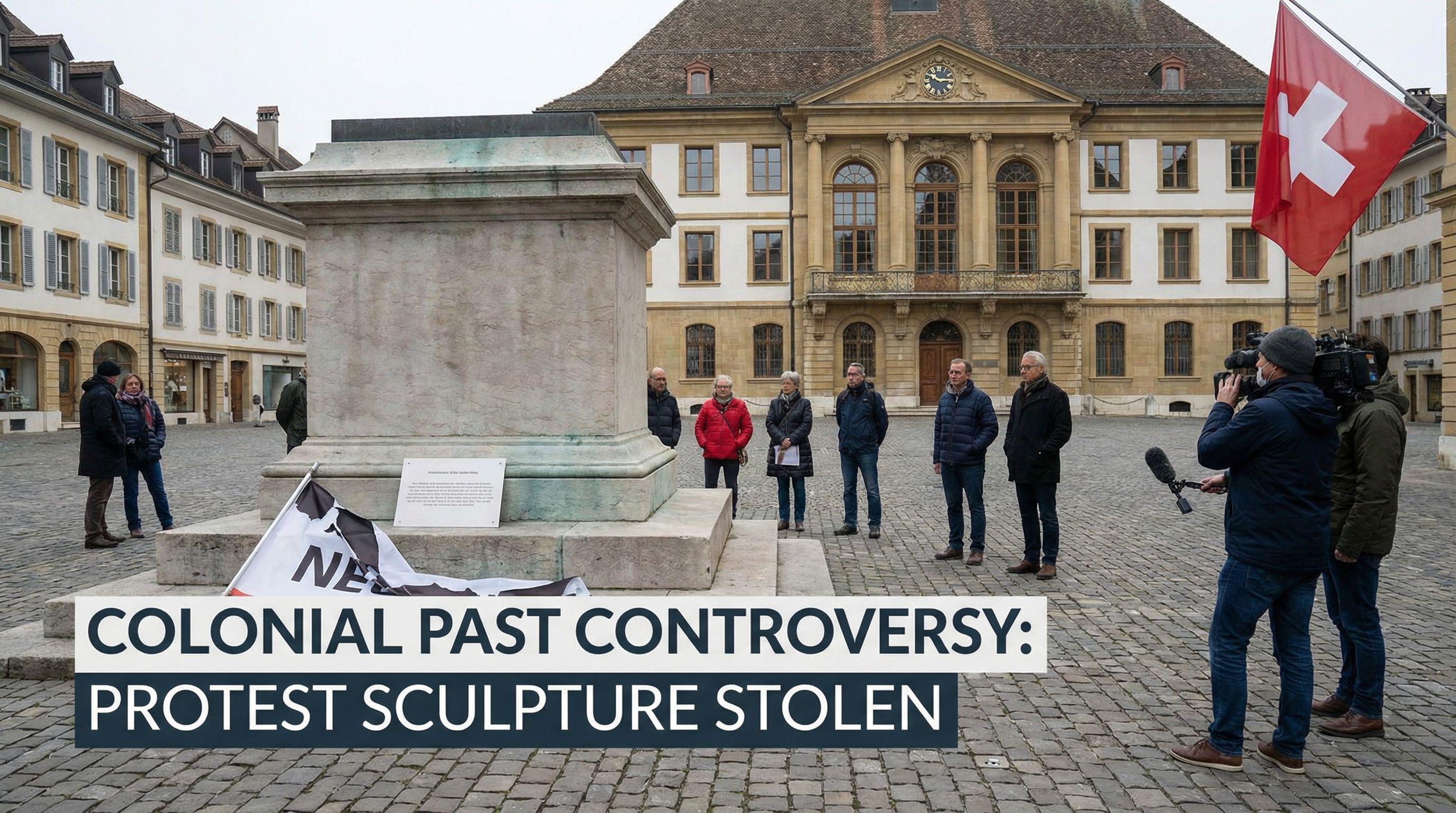 Colonial past controversy: Protest sculpture of Swiss philanthropist stolen in Neuchâtel