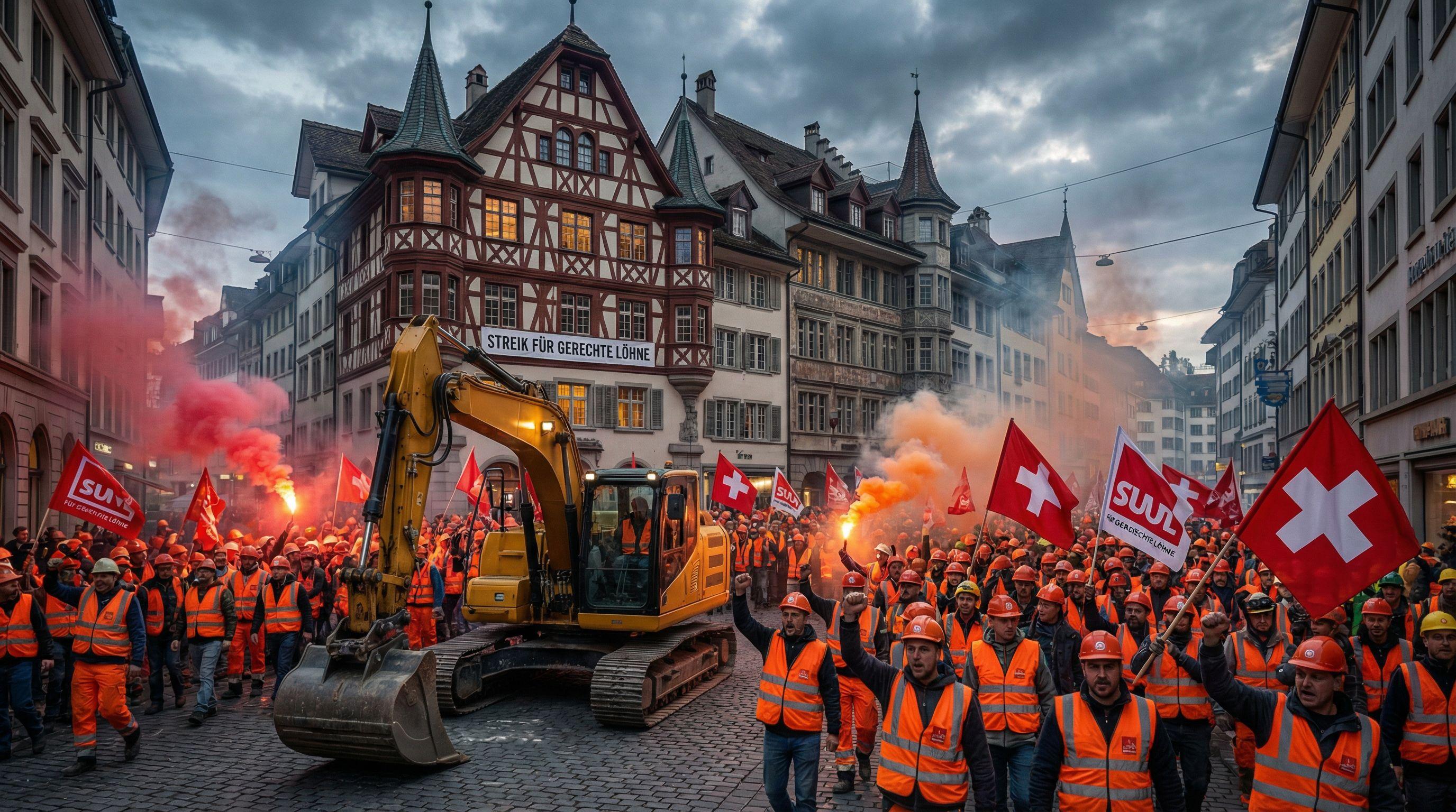 Construction Workers Rally in Major Swiss Cities for Better Conditions