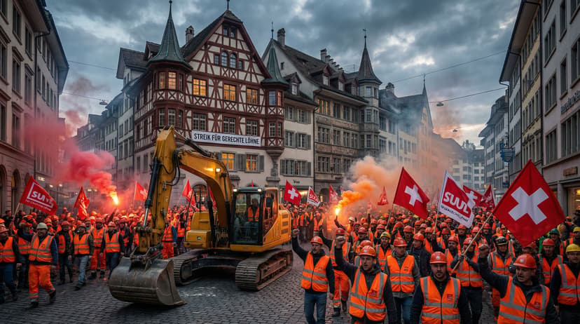 Construction Workers Rally in Major Swiss Cities for Better Conditions