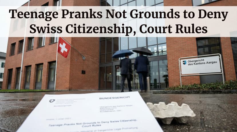 Teenage Pranks Not Grounds to Deny Swiss Citizenship, Court Rules