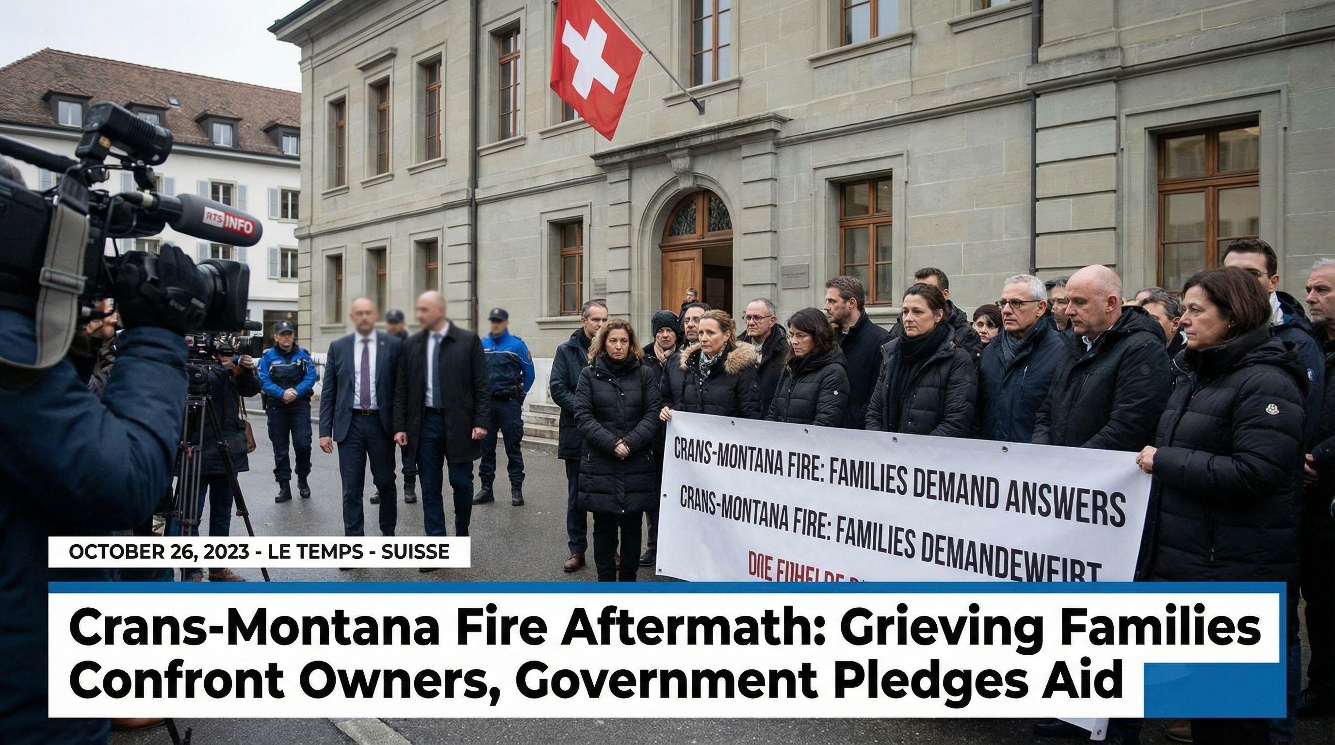 Crans-Montana Fire Aftermath: Grieving Families Confront Owners, Government Pledges Aid
