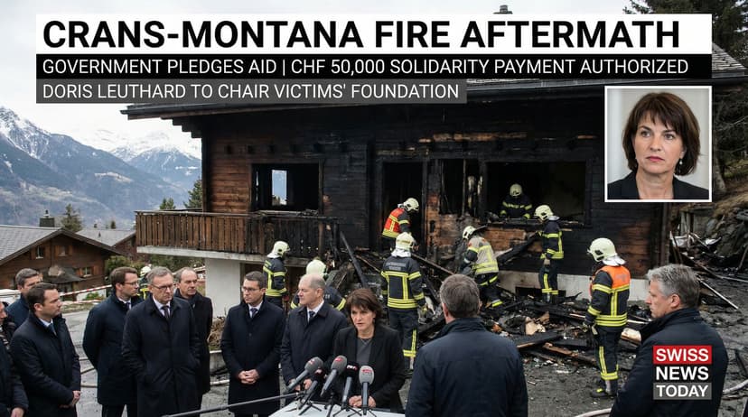Crans-Montana Fire Aftermath: Government Pledges Aid as Doris Leuthard to Chair Victims' Foundation