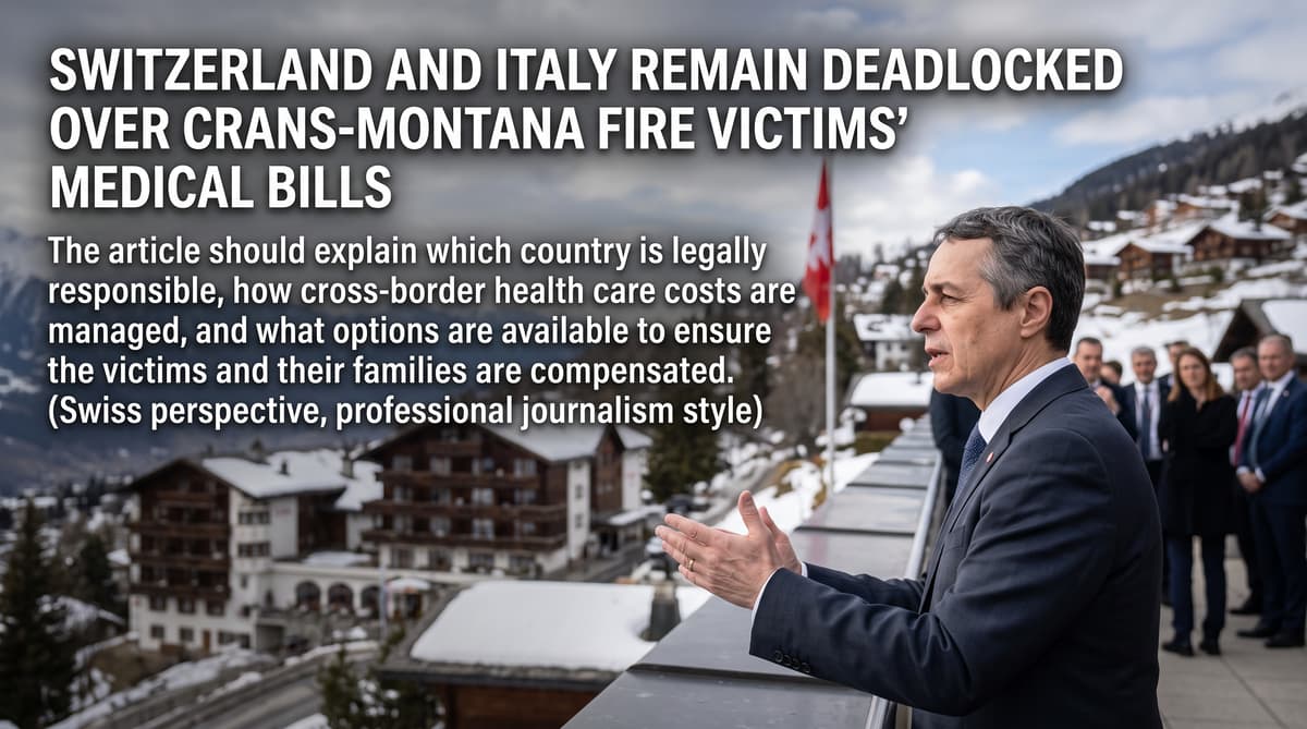 Switzerland and Italy remain deadlocked over Crans-Montana fire victims’ medical bills