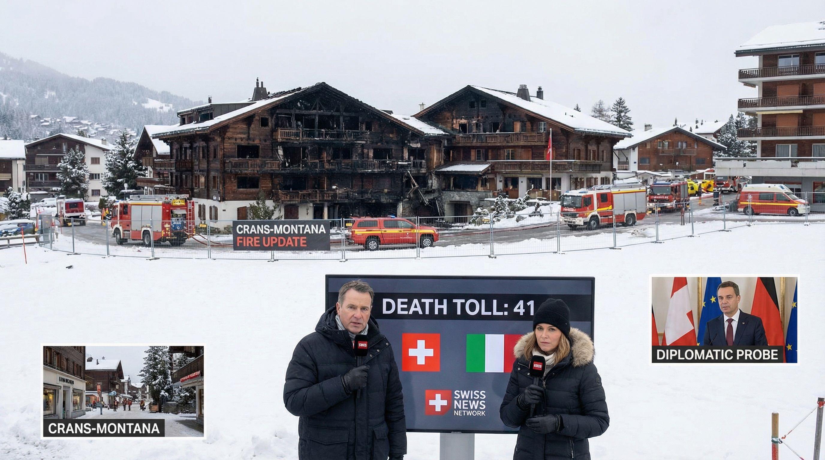 Crans-Montana Fire: Death Toll Hits 41, Probe Triggers Swiss-Italian Diplomatic Spat
