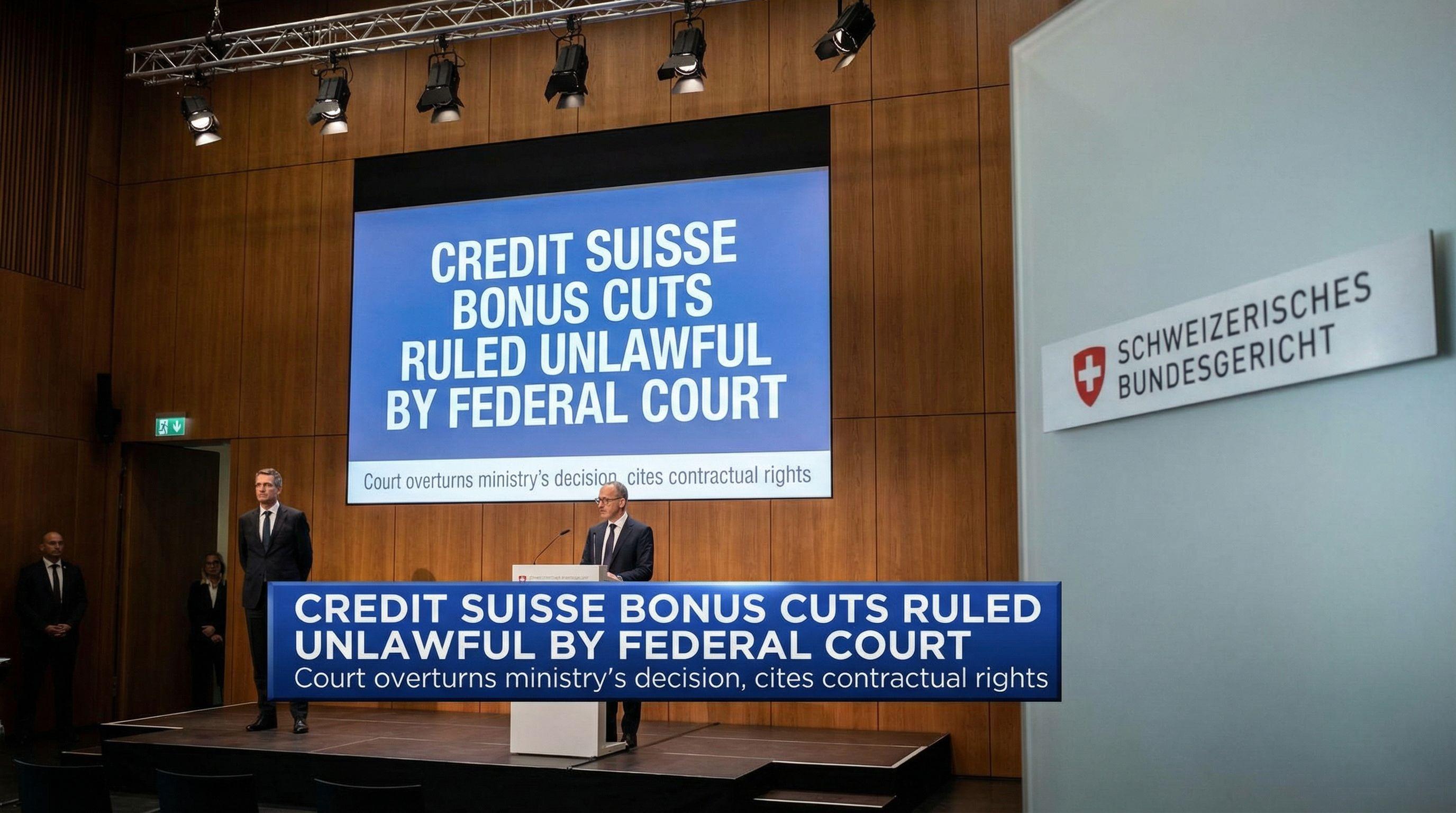 Credit Suisse Bonus Cuts Ruled Unlawful by Federal Court