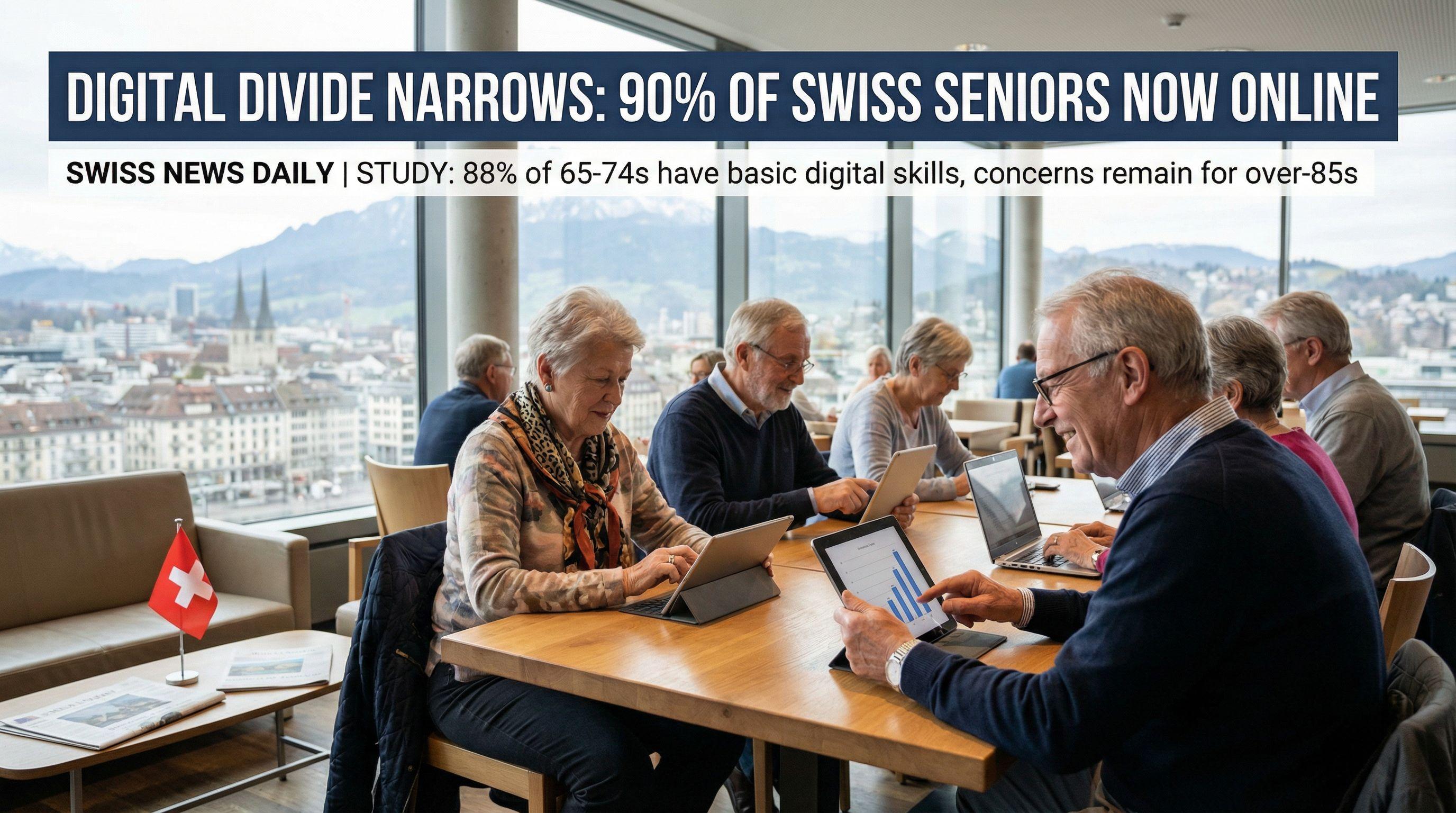 Digital Divide Narrows: 90% of Swiss Seniors Now Online
