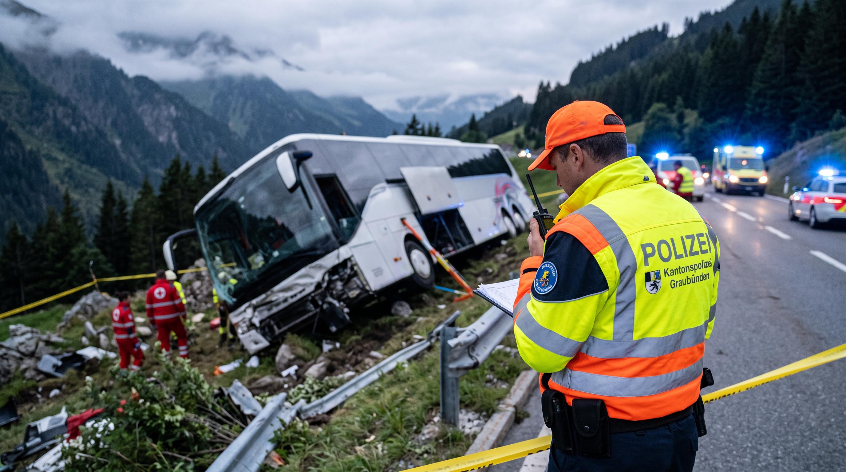Driver investigated after fatal Graubünden coach crash