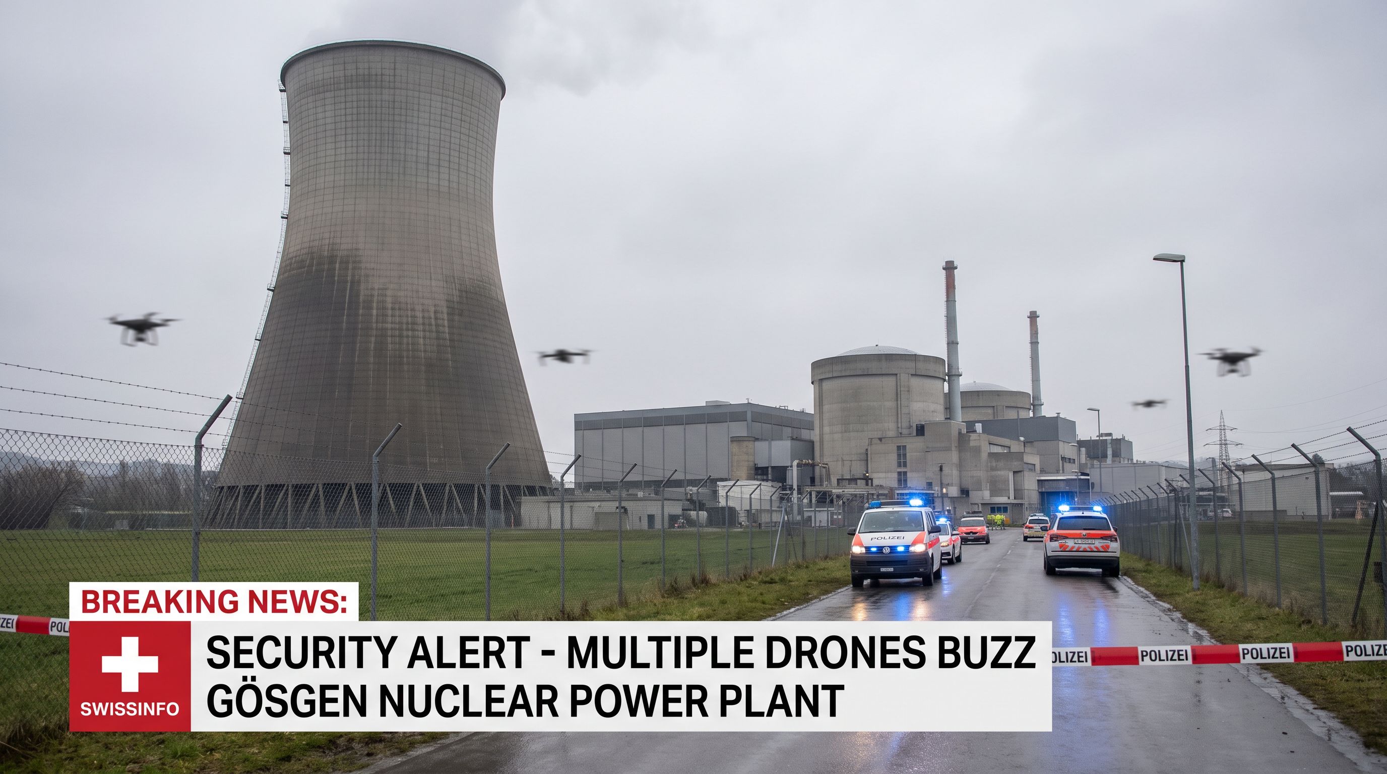 Security Alert as Multiple Drones Buzz Gösgen Nuclear Power Plant
