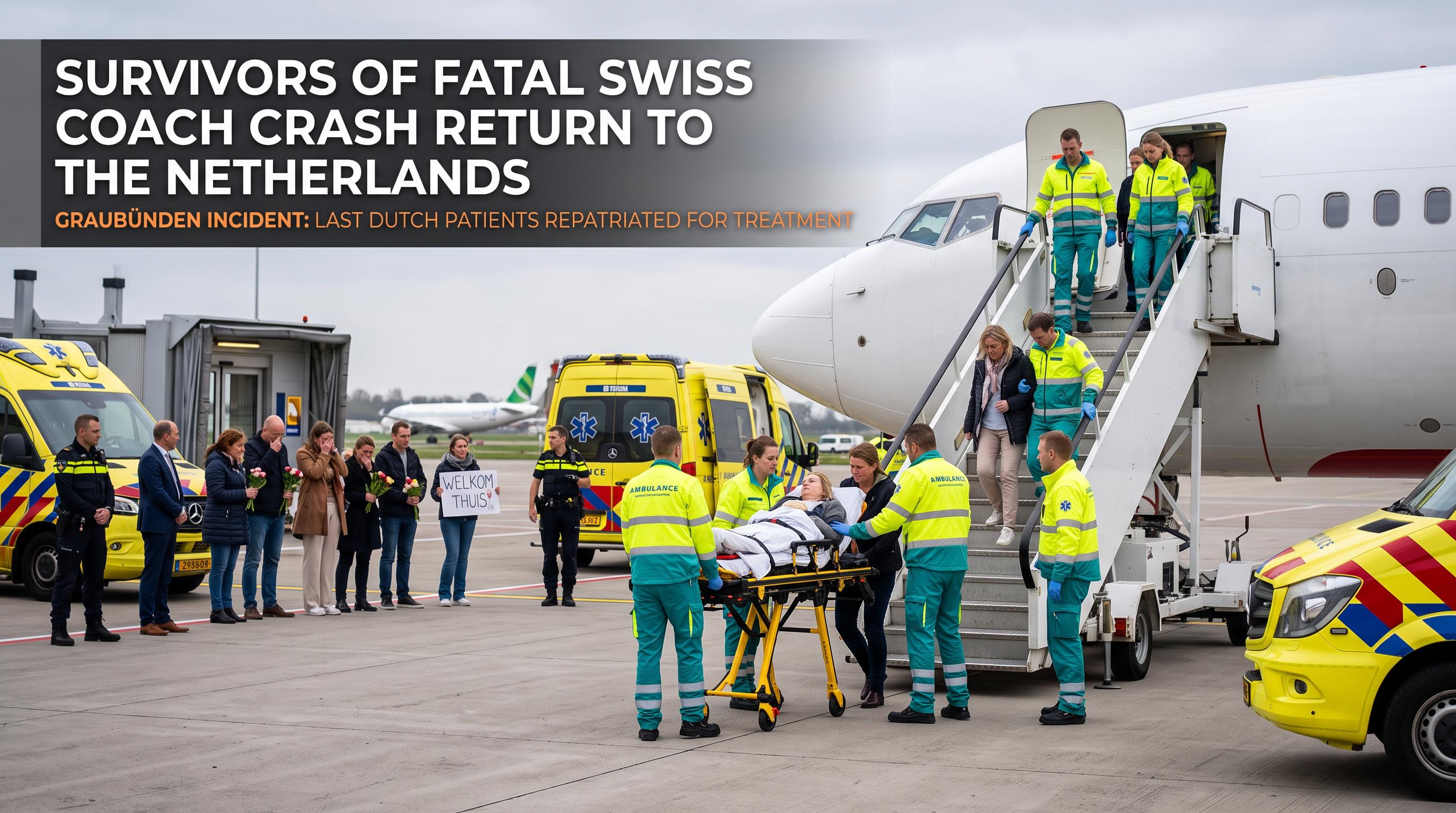 Survivors of fatal Swiss coach crash return to the Netherlands
