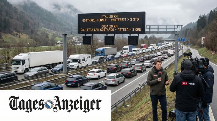 Easter Exodus: Good Friday Sees 20km Traffic Jam at Gotthard Tunnel