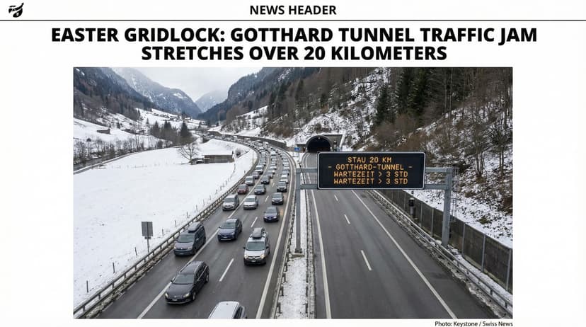 Easter Gridlock: Gotthard Tunnel Traffic Jam Stretches Over 20 Kilometers