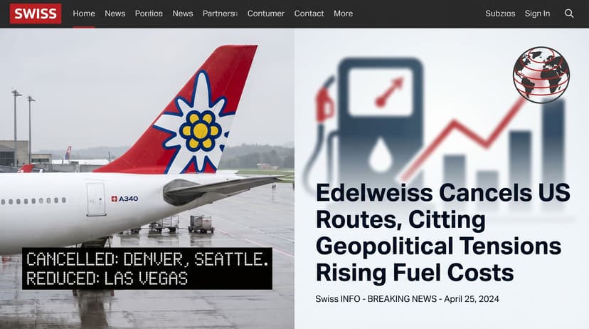 Edelweiss Cancels US Routes, Citing Geopolitical Tensions and Rising Fuel Costs