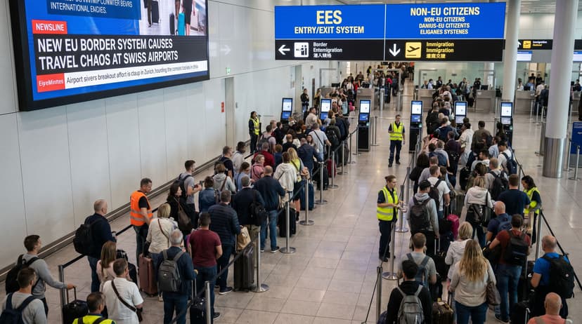 New EU Border System Causes Long Queues and Travel Chaos at Swiss Airports