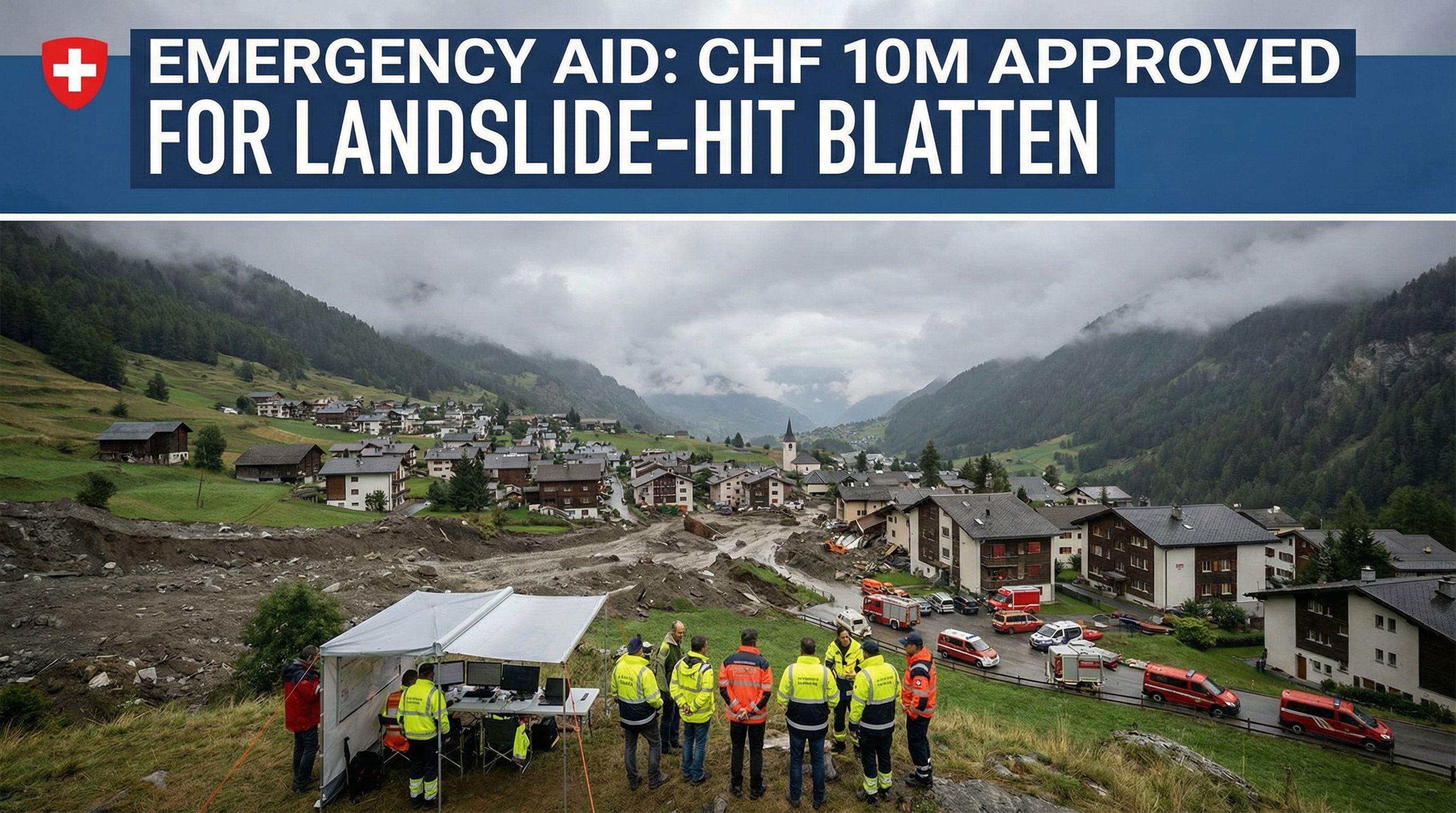 Emergency Aid: CHF 10M Approved for Landslide-Hit Blatten