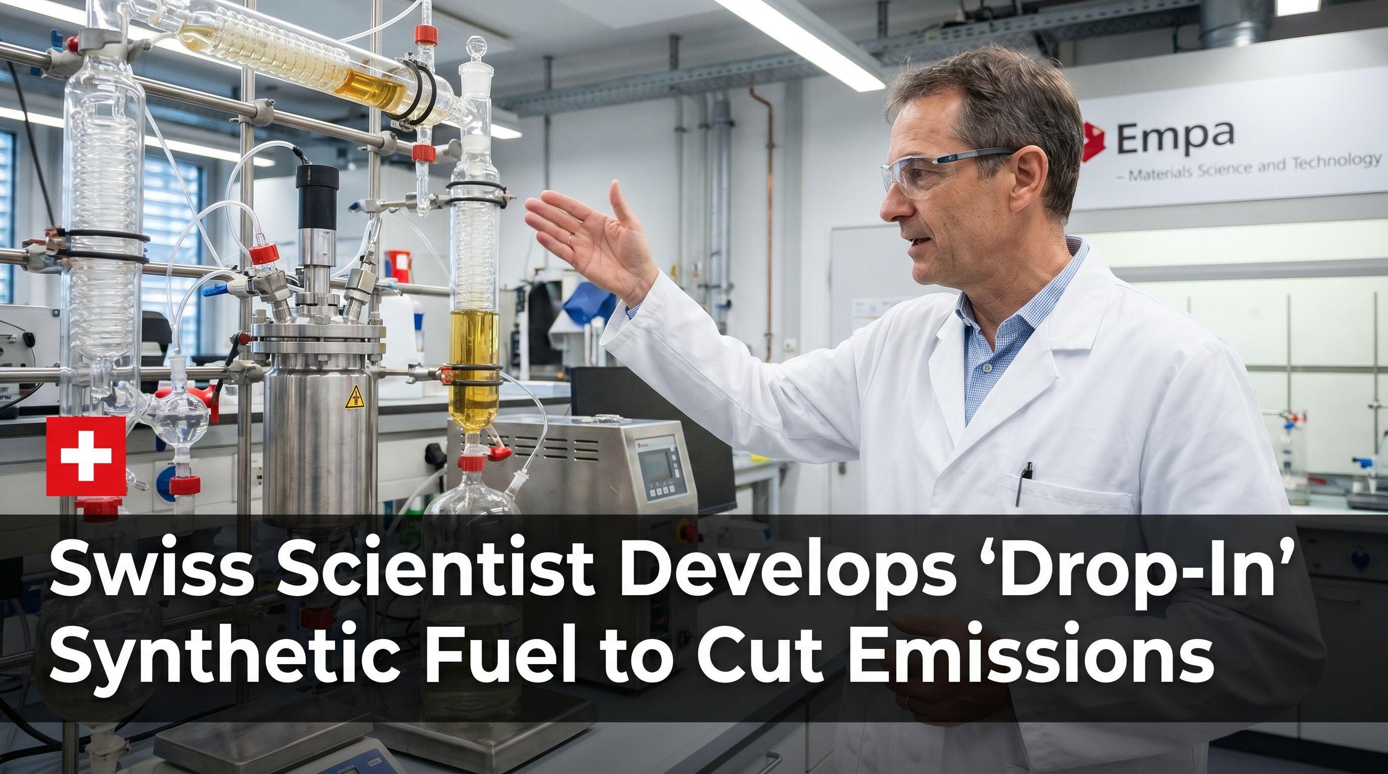 Swiss Scientist Develops 'Drop-In' Synthetic Fuel to Cut Emissions