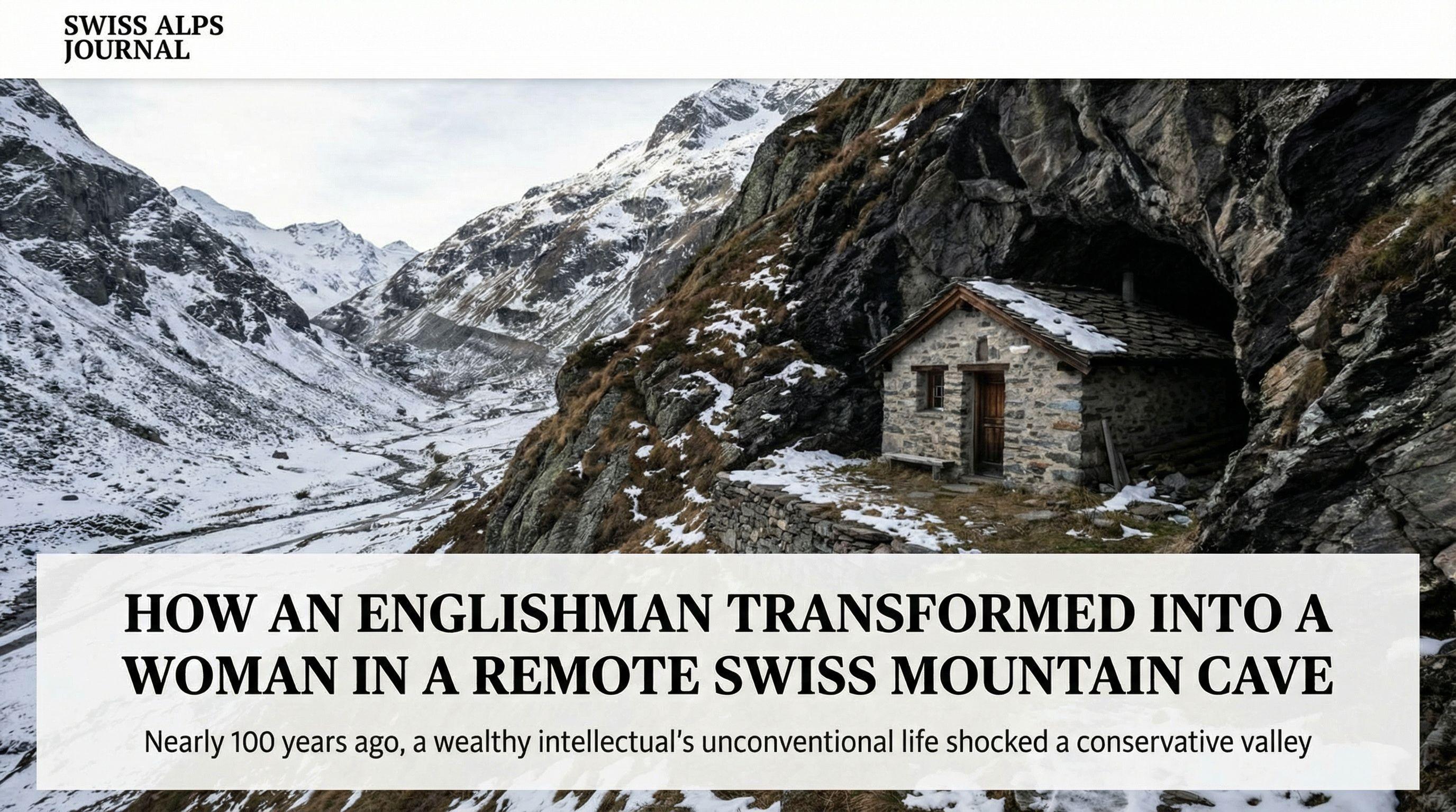 How an Englishman Transformed Into a Woman in a Remote Swiss Mountain Cave