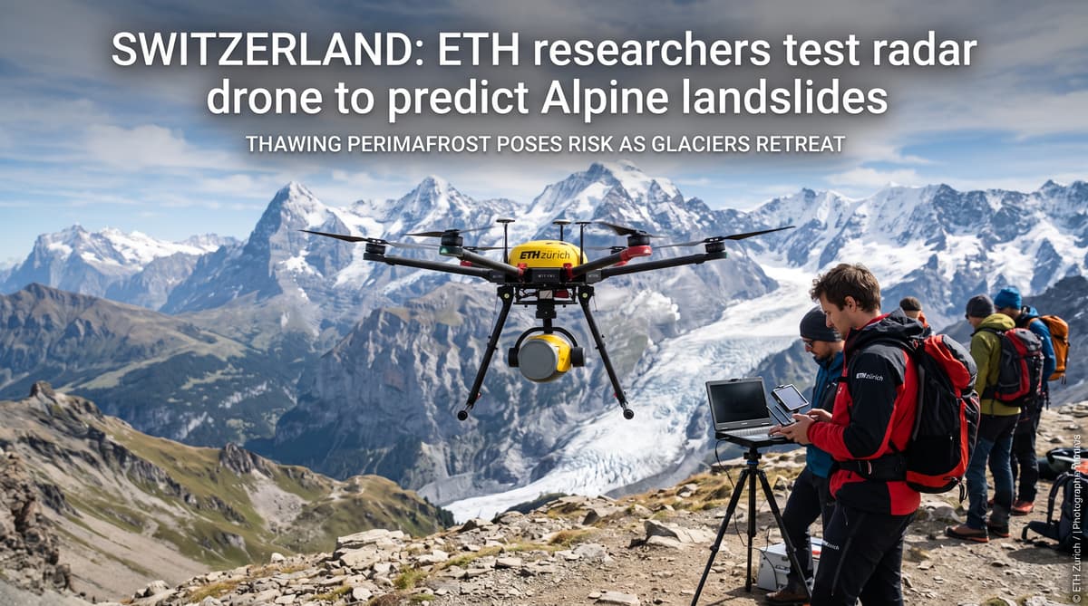 ETH tests radar drone to predict Alpine landslides
