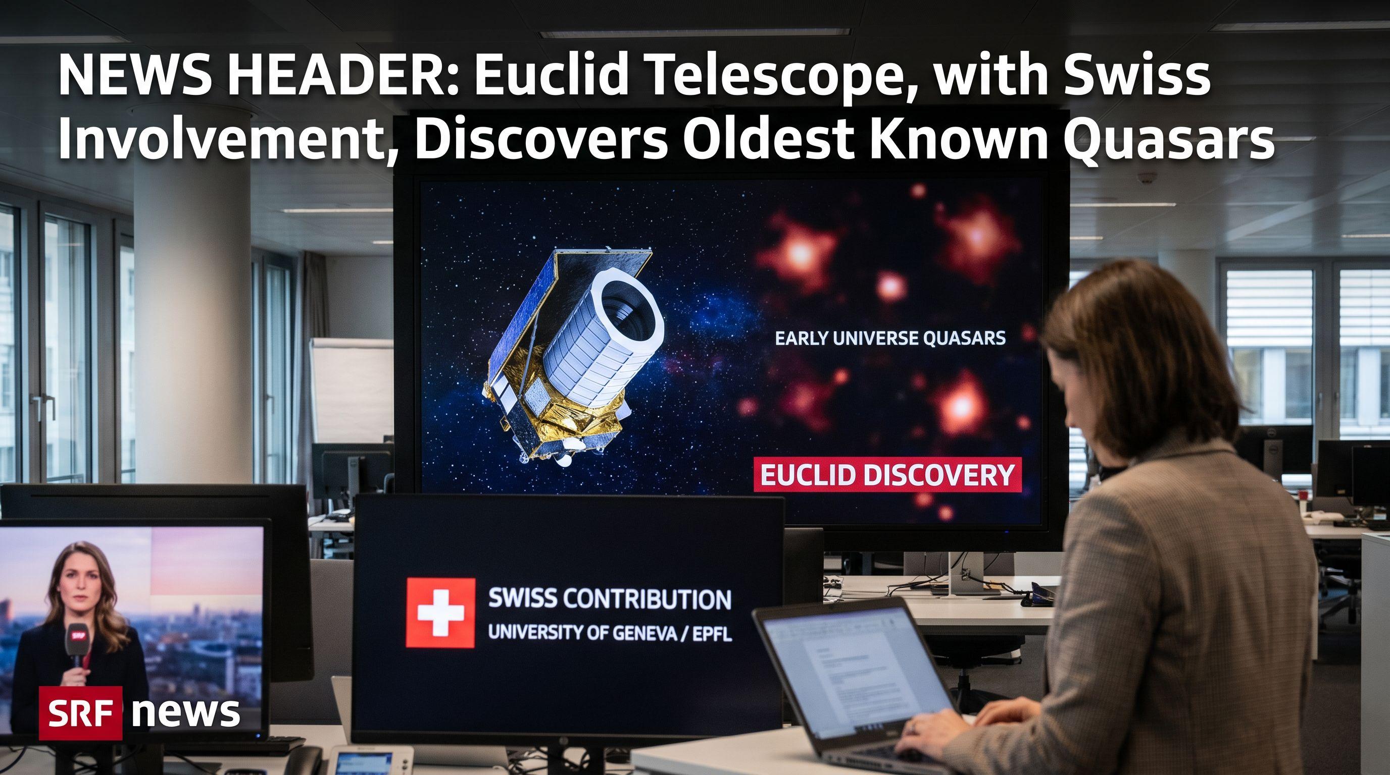 Euclid Telescope, with Swiss Involvement, Discovers Oldest Known Quasars