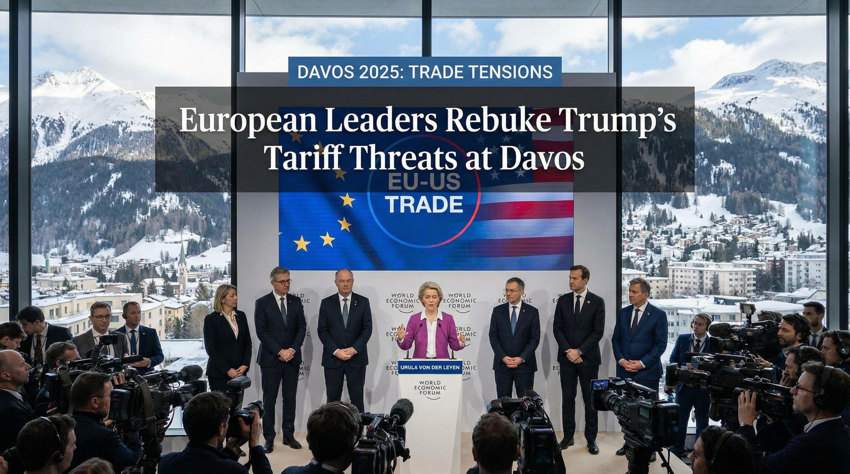European Leaders Rebuke Trump's Tariff Threats at Davos
