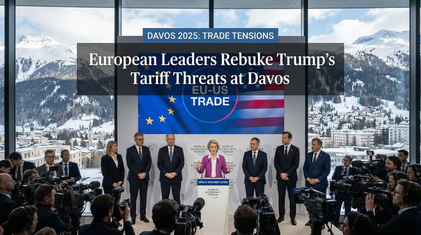 European Leaders Rebuke Trump's Tariff Threats at Davos