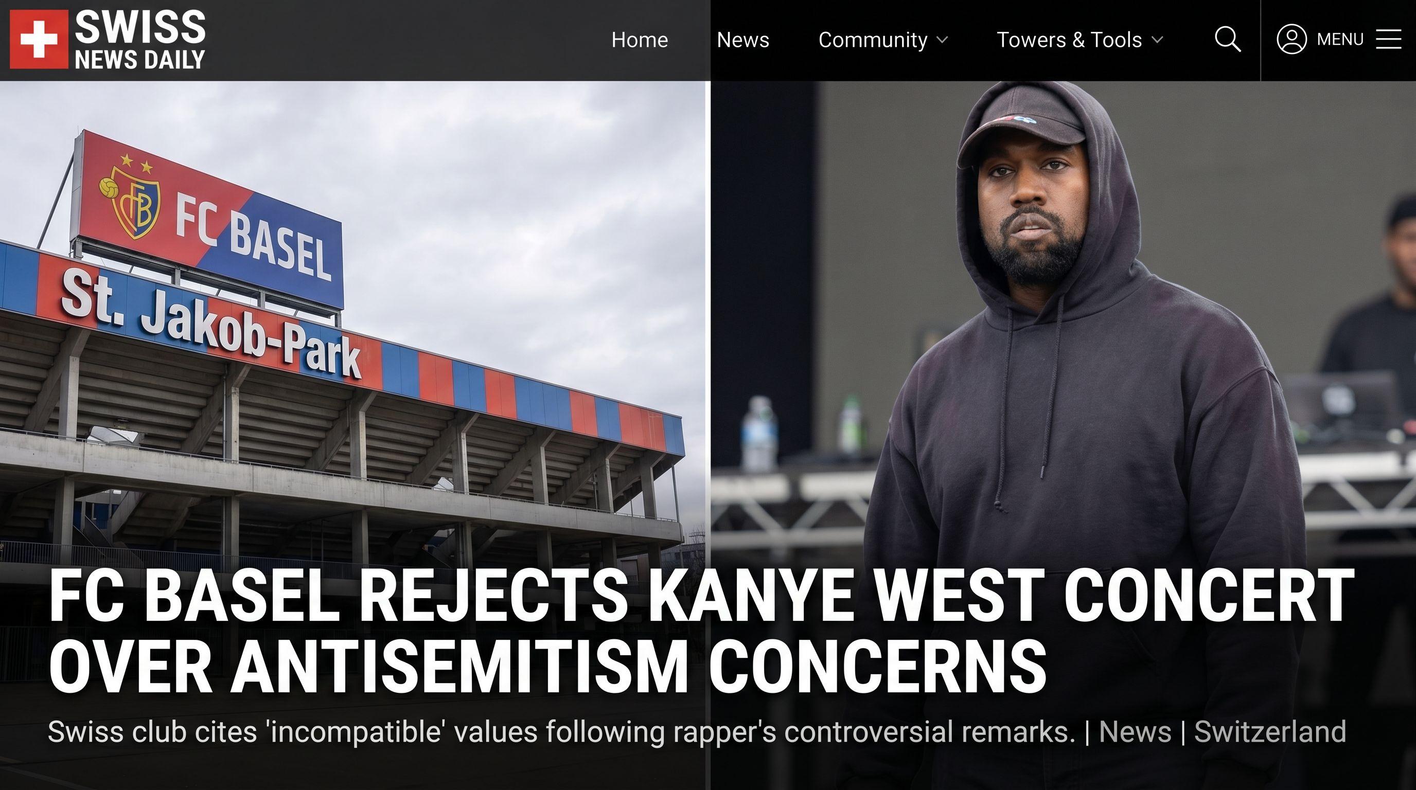 FC Basel Rejects Kanye West Concert Over Antisemitism Concerns